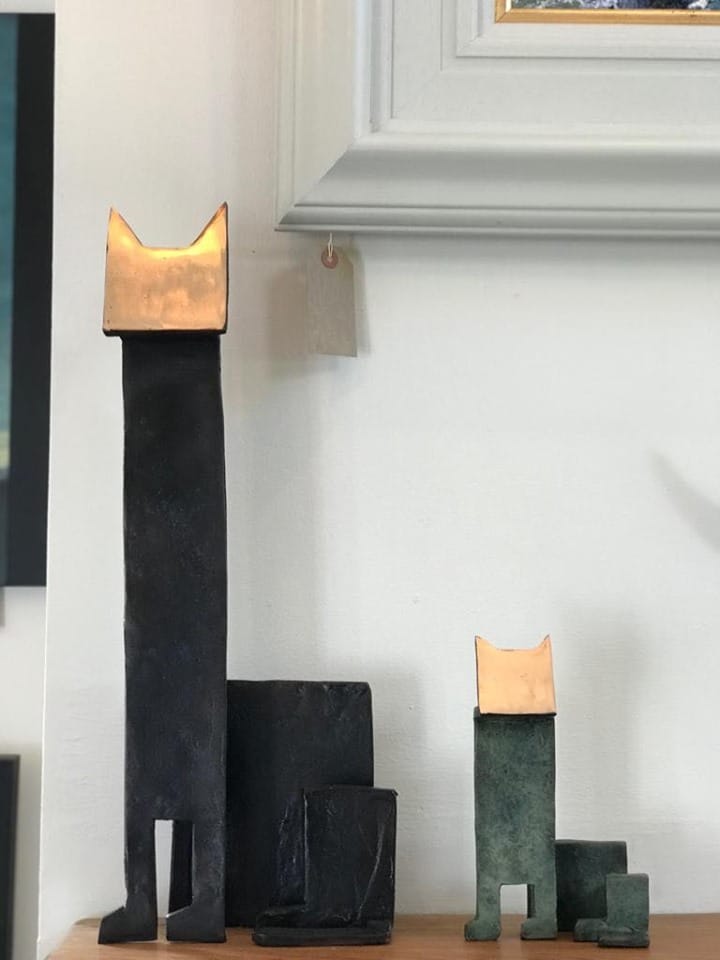 Seamus Connolly Bronze Cat Kilbaha Gallery