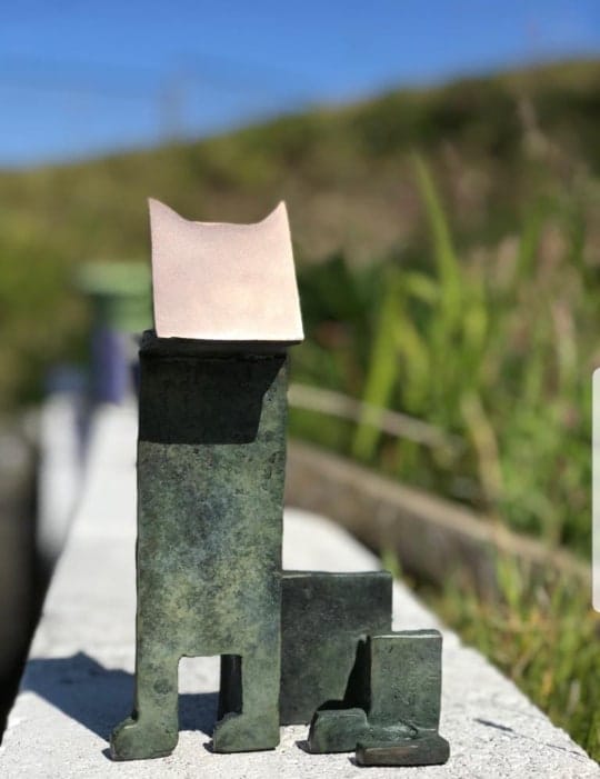 Seamus Connolly Bronze Cat Kilbaha Gallery
