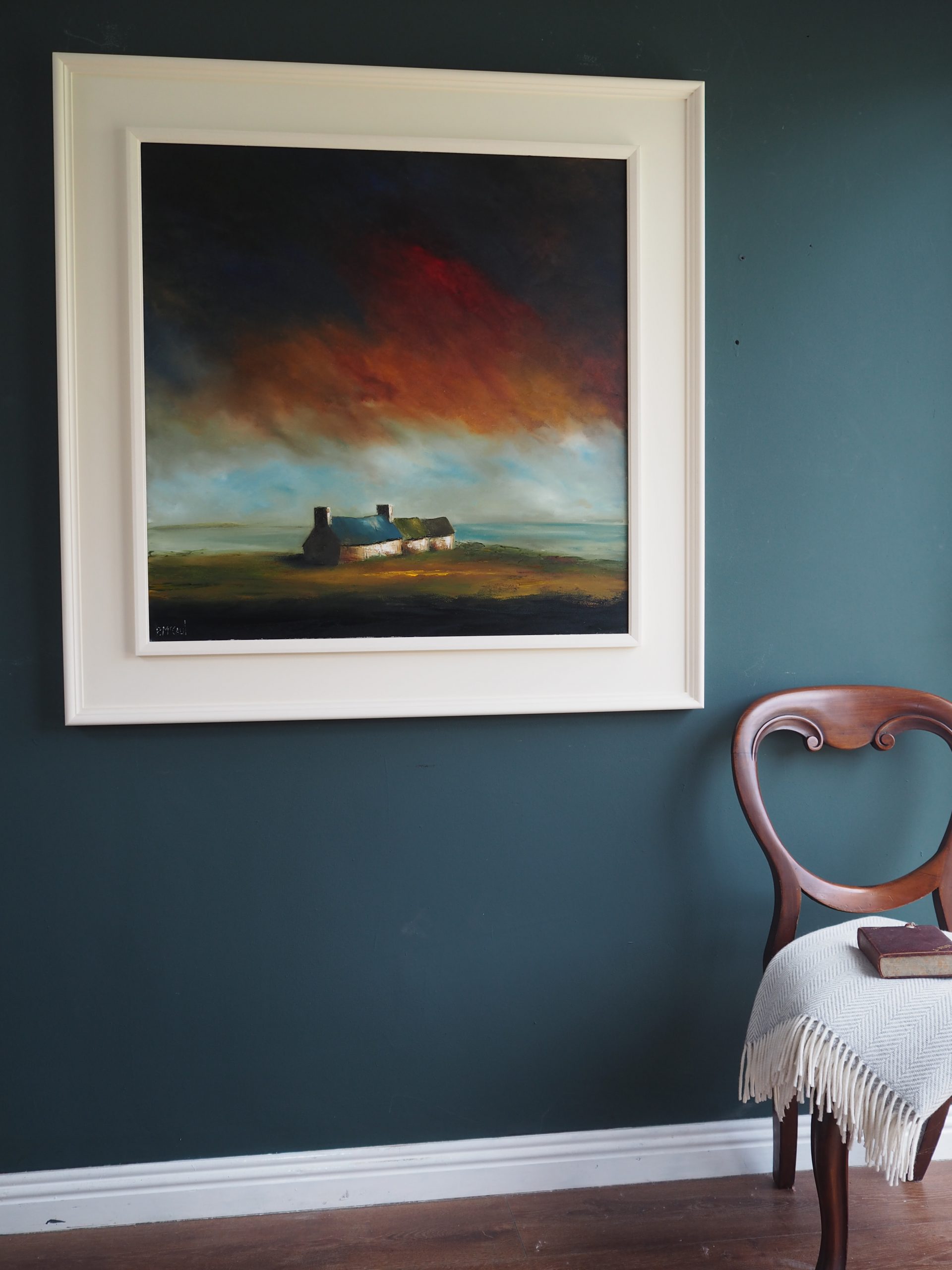 A Gentle Life cottage oil painting by Padraig McCaul Kilbaha Gallery Irish Art Clare