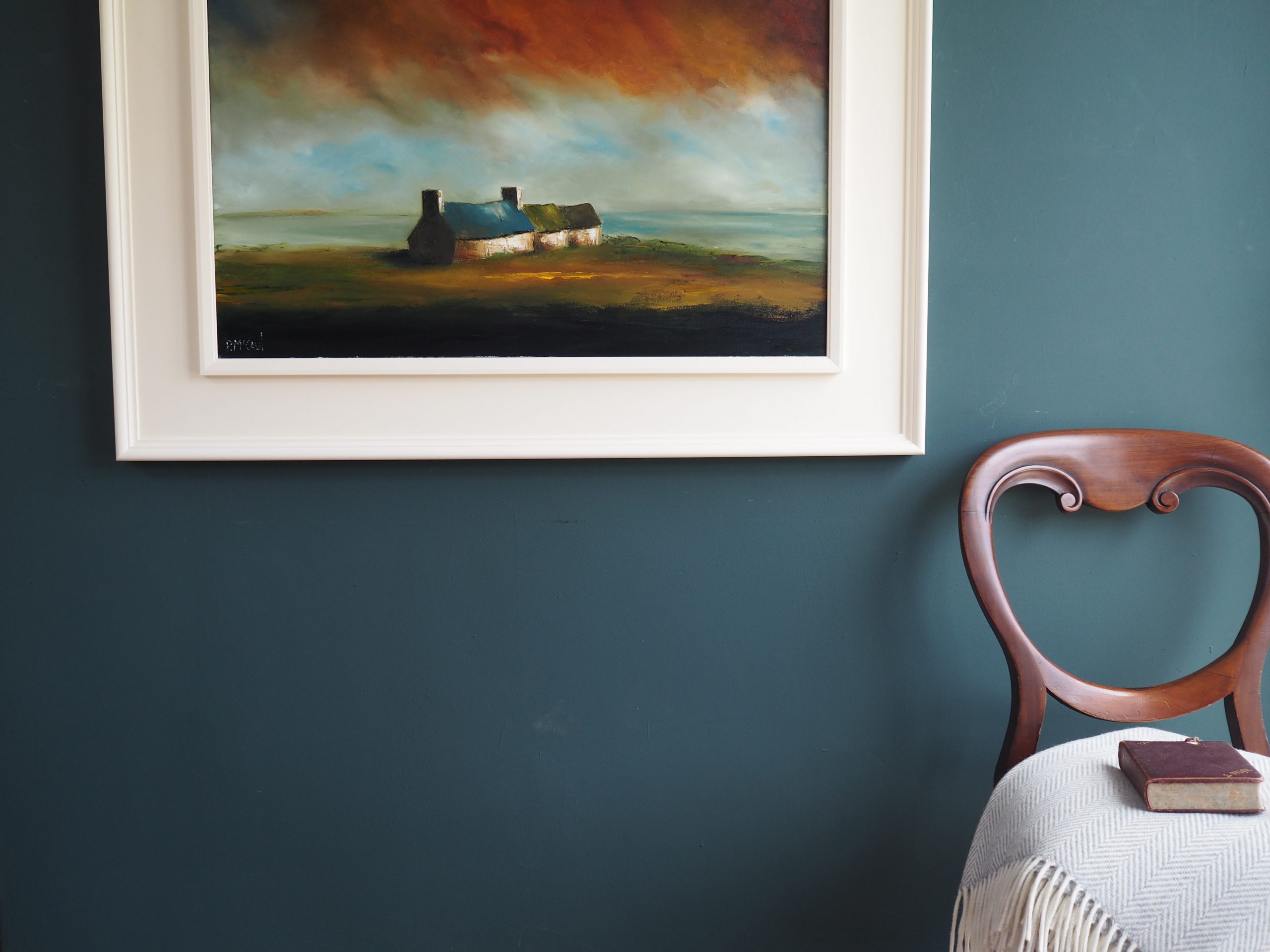 A Gentle Life cottage oil painting by Padraig McCaul Kilbaha Gallery Irish Art Clare