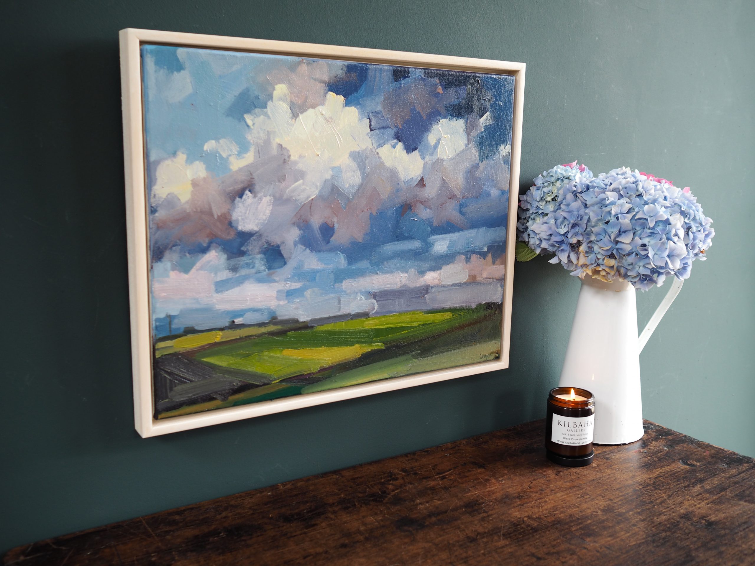 Big Clouds oil painting by Bairbre Duggan landscape clouds West of Ireland landscape painting Irish art
