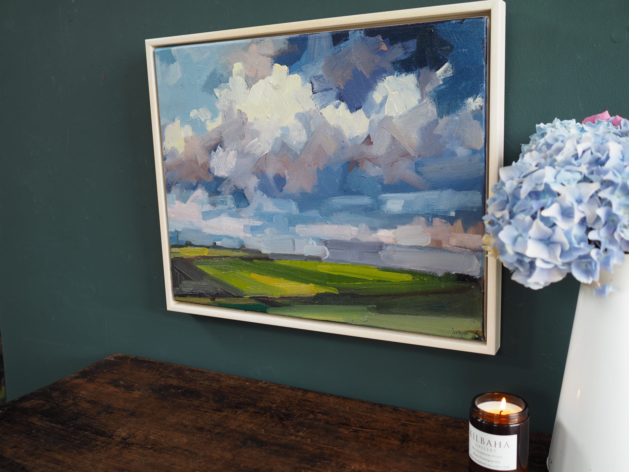 Big Clouds oil painting by Bairbre Duggan landscape clouds West of Ireland landscape painting Irish art