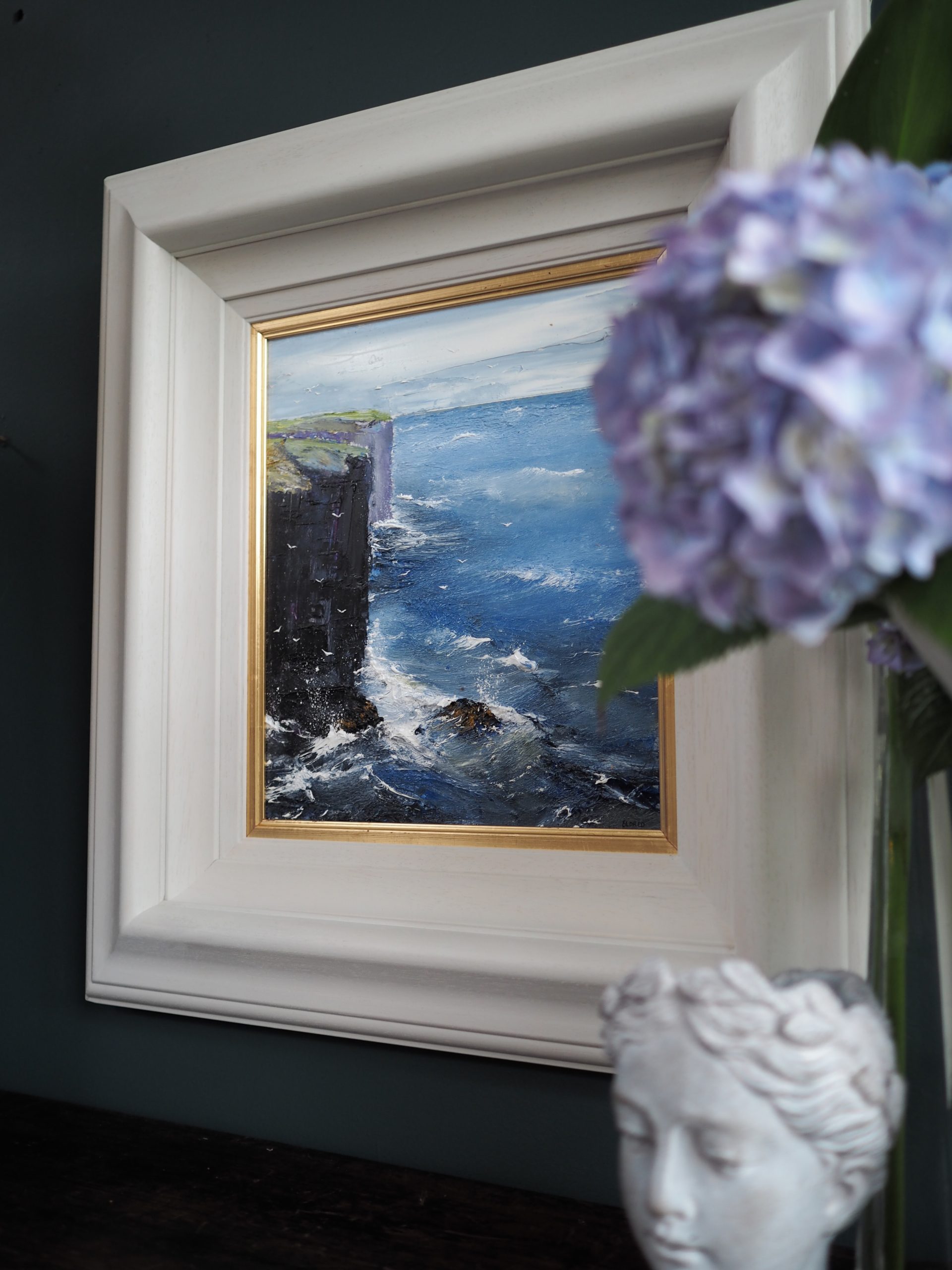 Mark Eldred Oil on canvas framed original Irish art seascape Wild Atlantic Way Clare