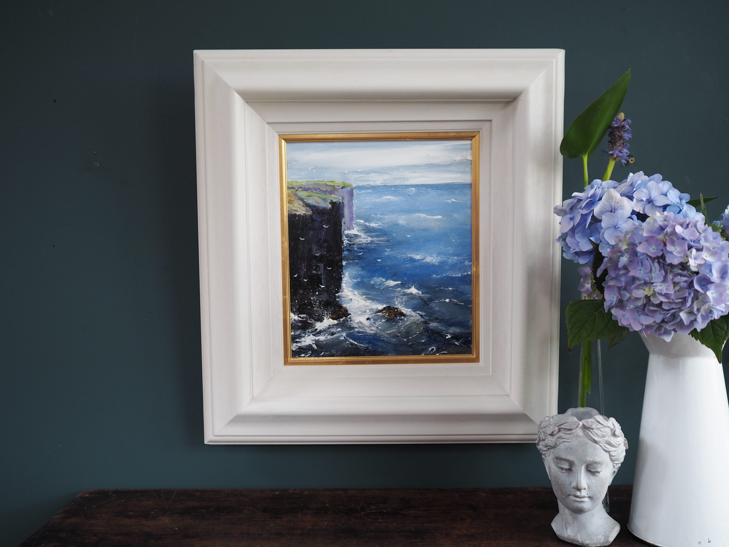 Mark Eldred Oil on canvas framed original Irish art seascape Wild Atlantic Way Clare
