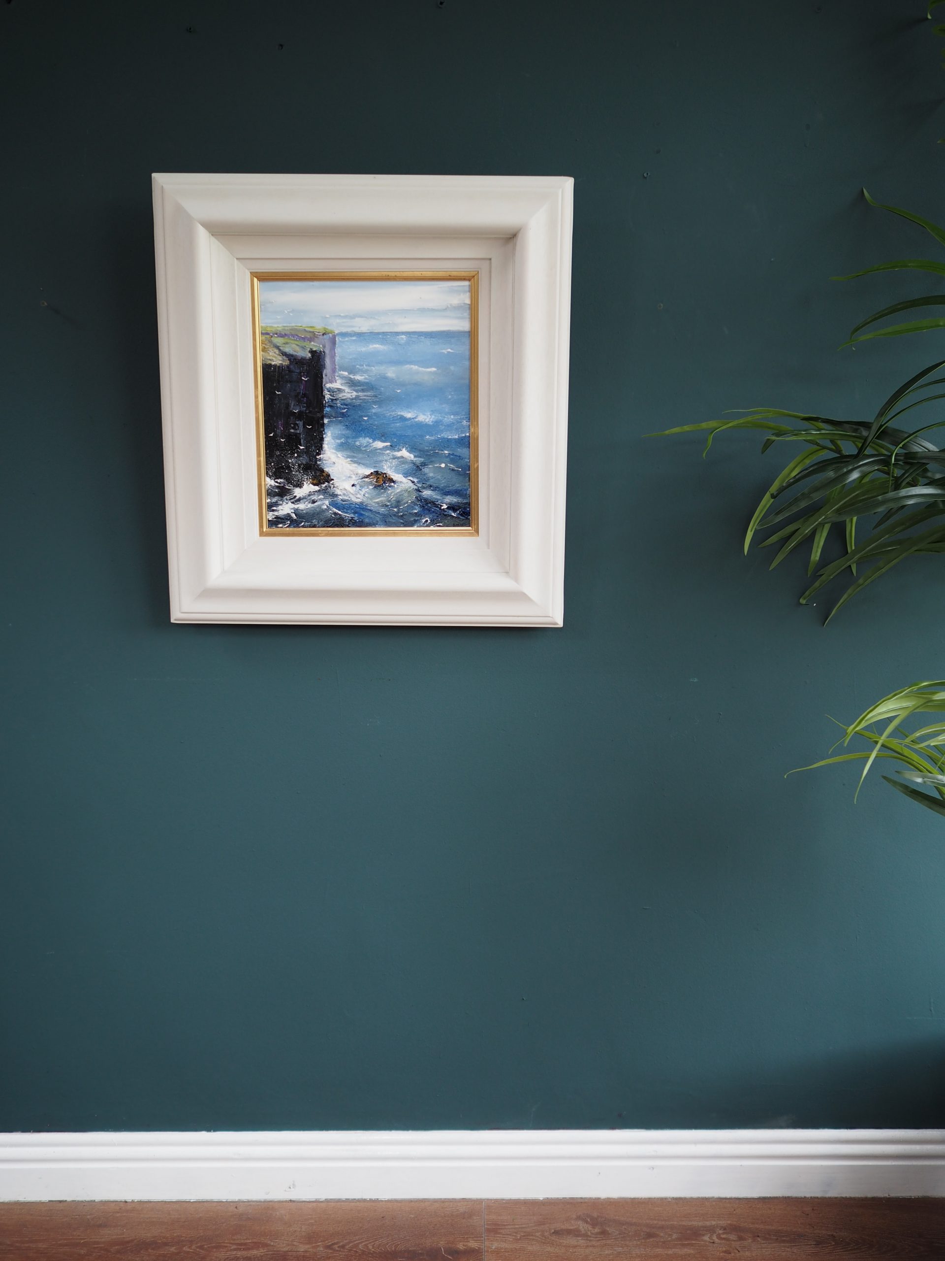 Mark Eldred Oil on canvas framed original Irish art seascape Wild Atlantic Way Clare