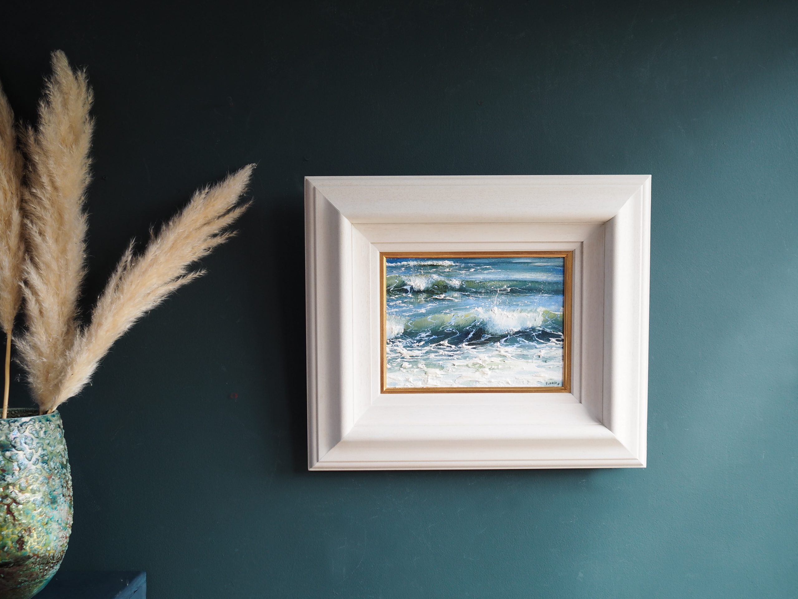 Waves by Mark Eldred oil painting Atlantic Ocean seascape waves white horses Irish coast Irish art contemporary oils