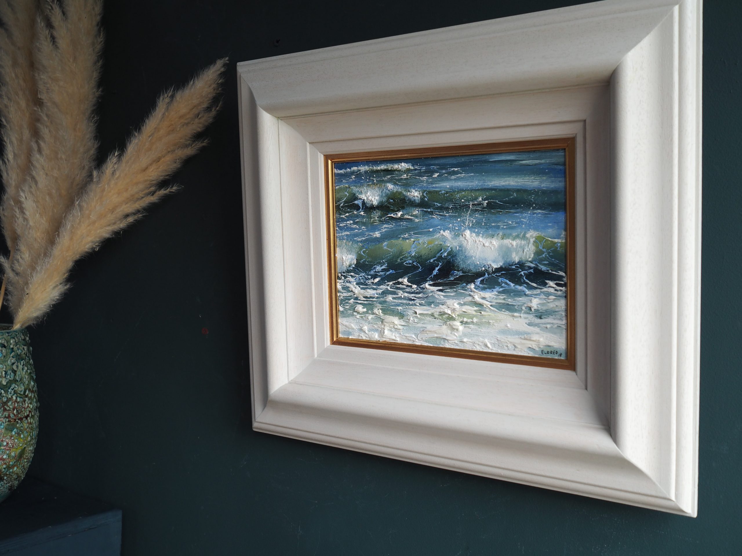 Waves by Mark Eldred oil painting Atlantic Ocean seascape waves white horses Irish coast Irish art contemporary oils