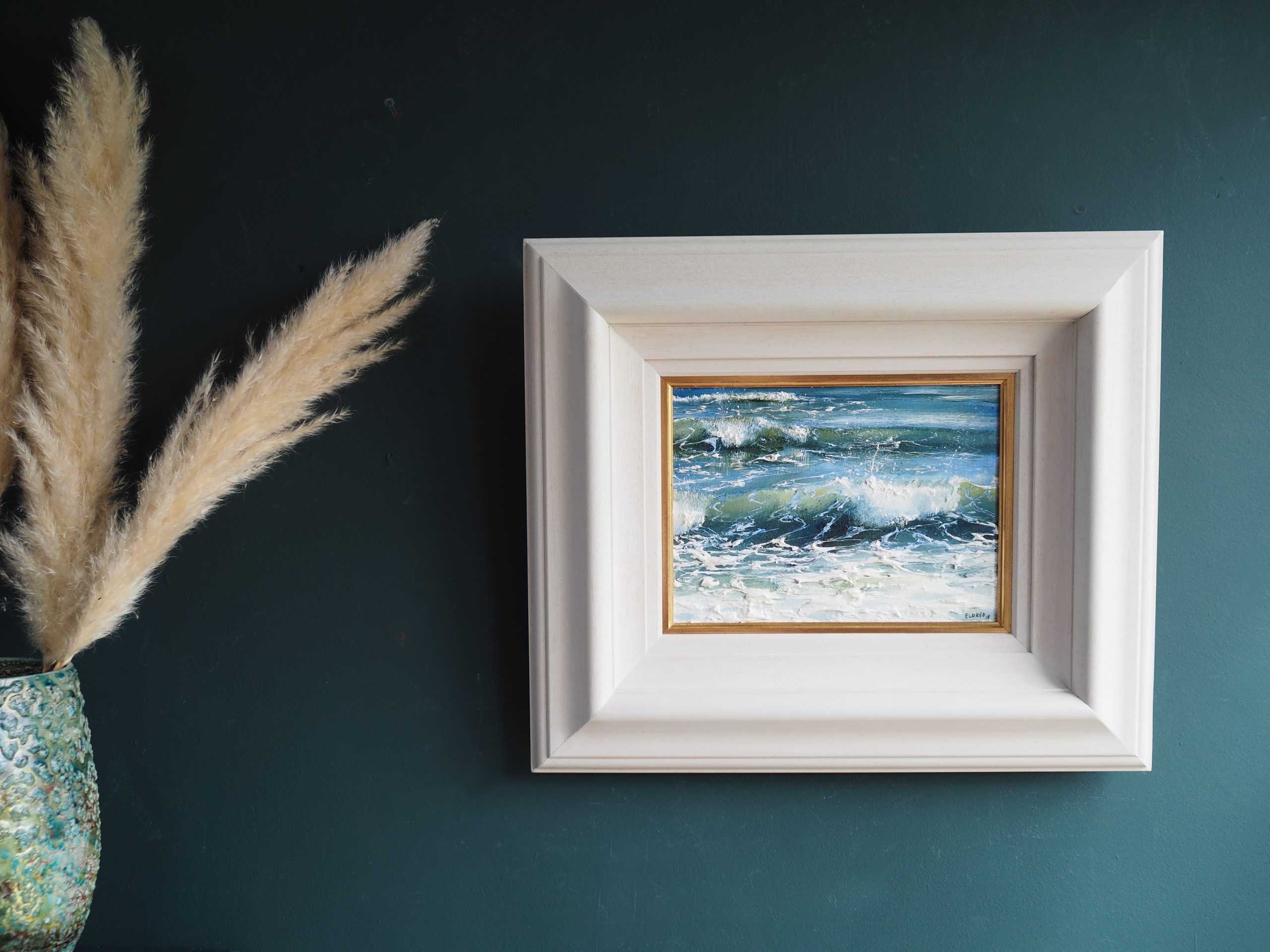 Waves by Mark Eldred oil painting Atlantic Ocean seascape waves white horses Irish coast Irish art contemporary oils