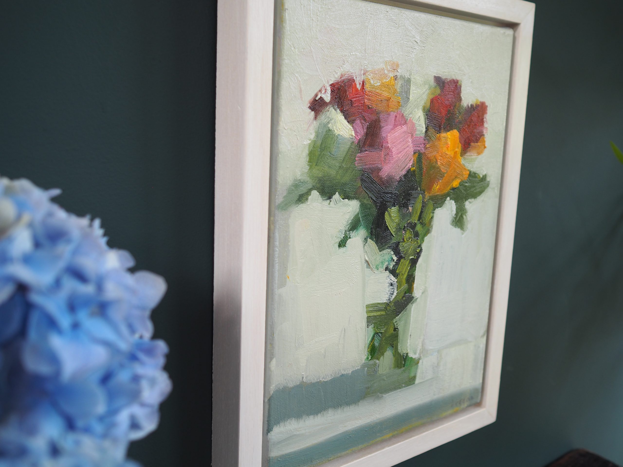 Bairbre Duggan Roses 2022 Irish Art oil on canvas painting gallery in Clare Kilbaha Gallery