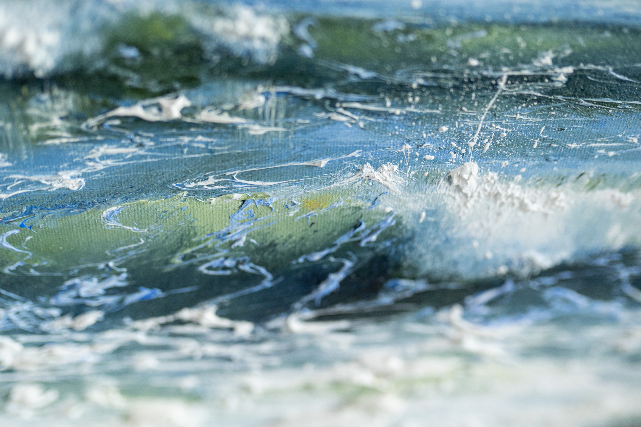 Mark Eldred waves oil on canvas framed Irish art Interiors seascape kilbaha gallery Ireland art