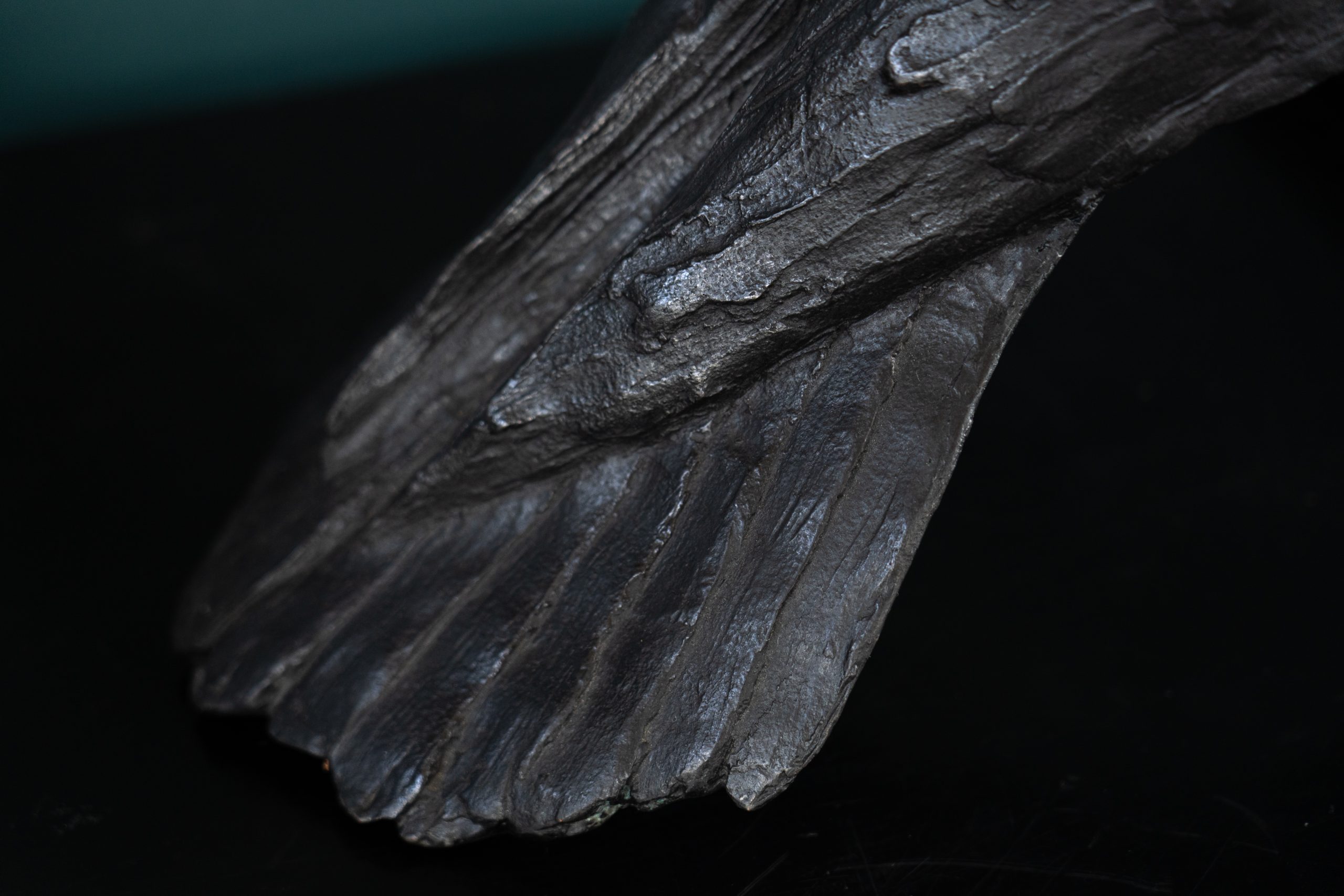 Adam Pomeroy Bronze Raven lifesize raven bronze statue sculptor contemporary Irish artist Irish art original Irish art Interiors art and interiors