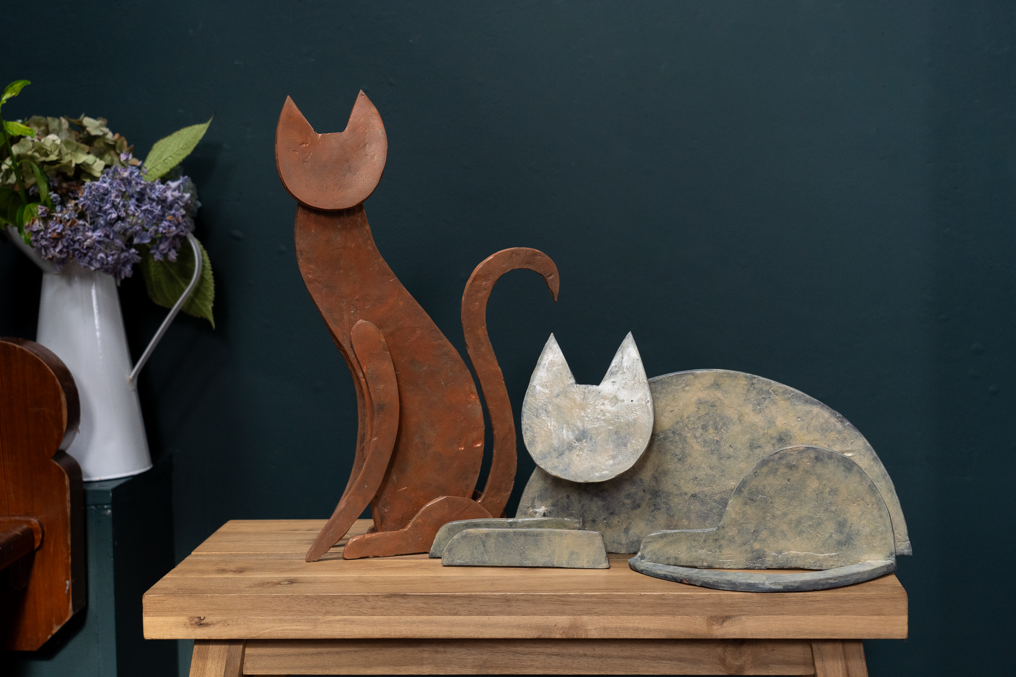 Seamus Connolly Bronze Cat Animal sculpture Irish Art bronze sculpture Ireland original Irish art Bronze Foundry patina Irish Interiors Art and Interiors contemporary Irish art Foundry