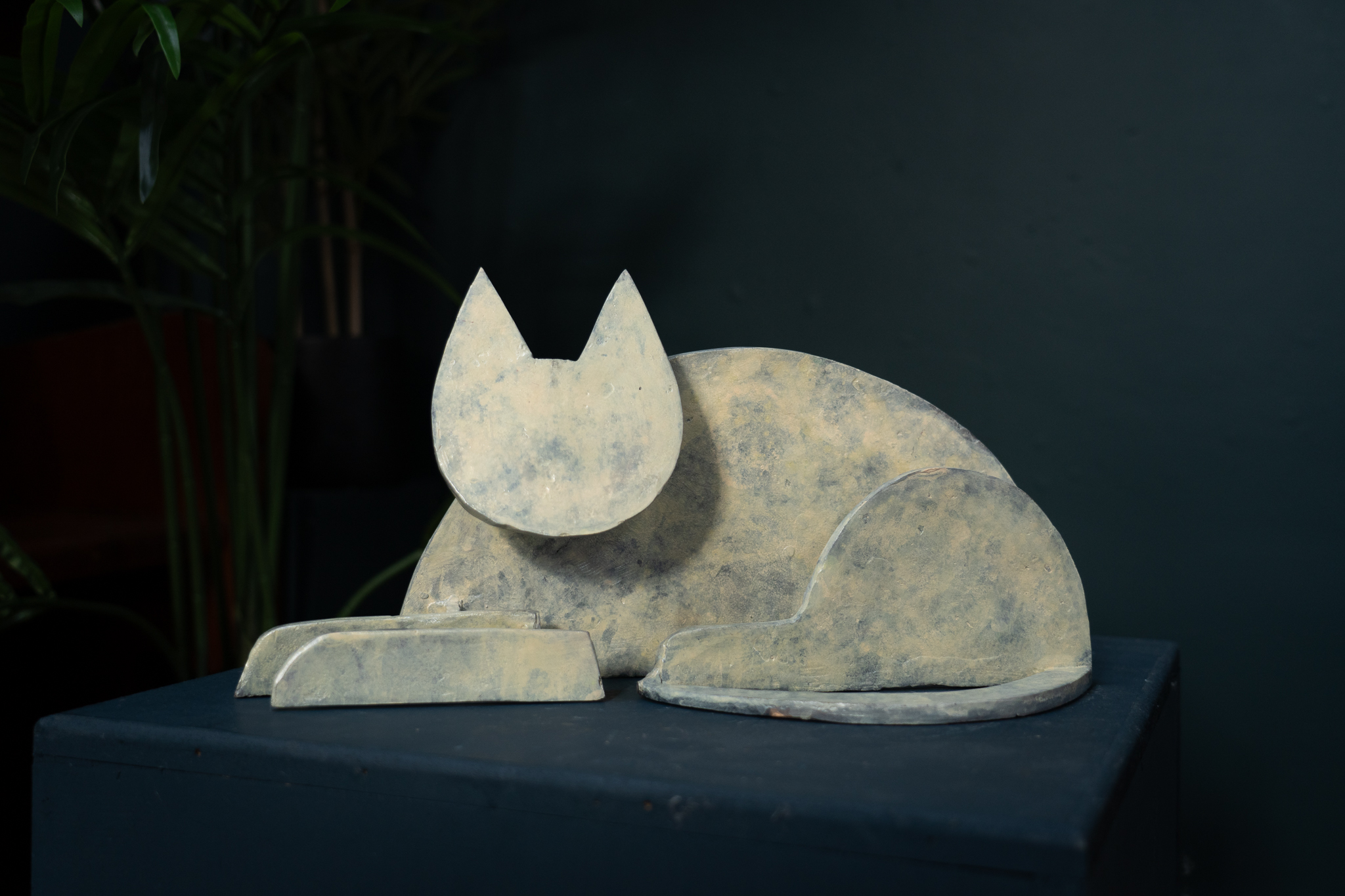 Seamus Connolly Bronze Cat Animal sculpture Irish Art bronze sculpture Ireland original Irish art Bronze Foundry patina Irish Interiors Art and Interiors contemporary Irish art Foundry