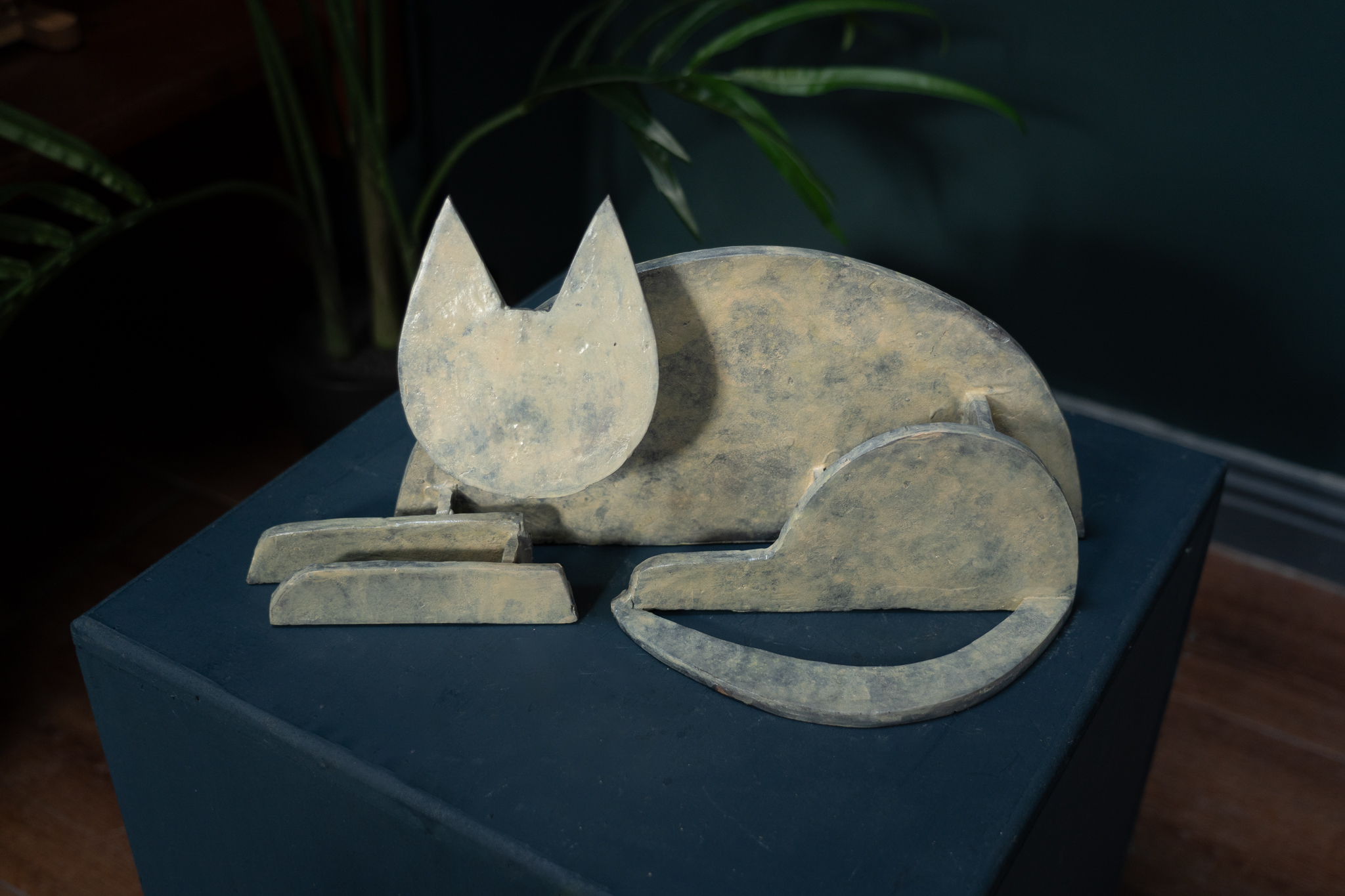 Seamus Connolly Bronze Cat Animal sculpture Irish Art bronze sculpture Ireland original Irish art Bronze Foundry patina Irish Interiors Art and Interiors contemporary Irish art Foundry