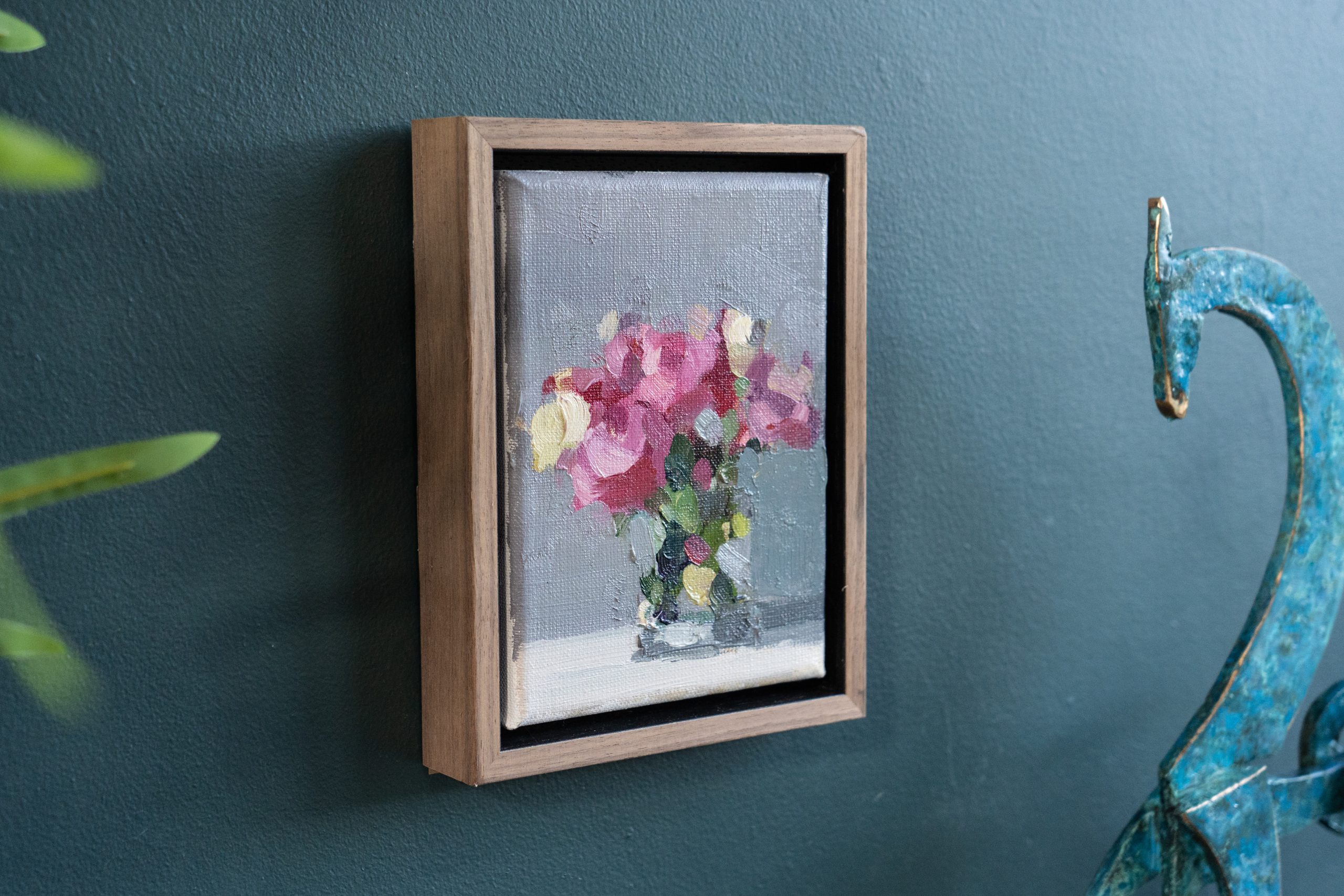 Bairbre Duggan Posy Still Life Original Art oil painting framed Irish contemporary art Kilbaha Gallery Ireland Irish gallery Interiors Art and Interiors flowers flower painting d