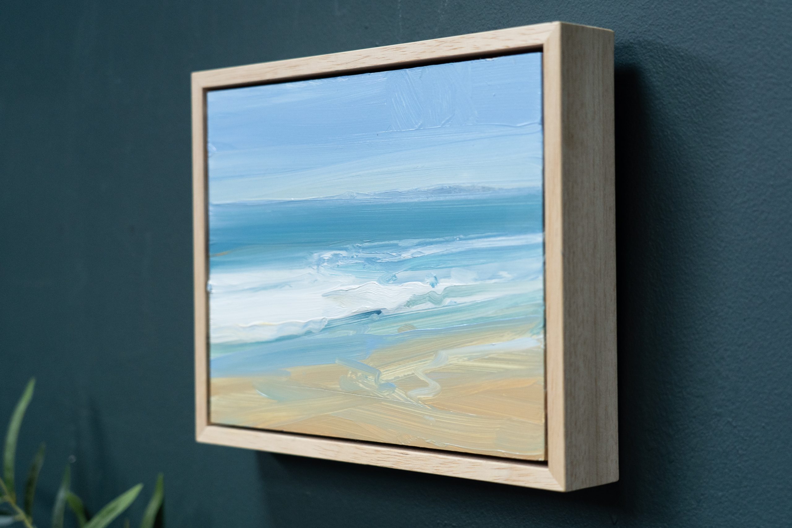 Kaye Maahs Fanore WAW beach strand seascape original oil painting collectable oils on canvas framed beautiful wildflower collectable original piece Ireland Irish gift Kilbaha Gallery