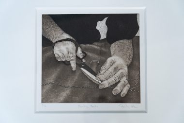 Mending Sails Deirdre McKenna etching print 5/14 beautifully framed Irish art original art interiors Ireland kilbaha gallery