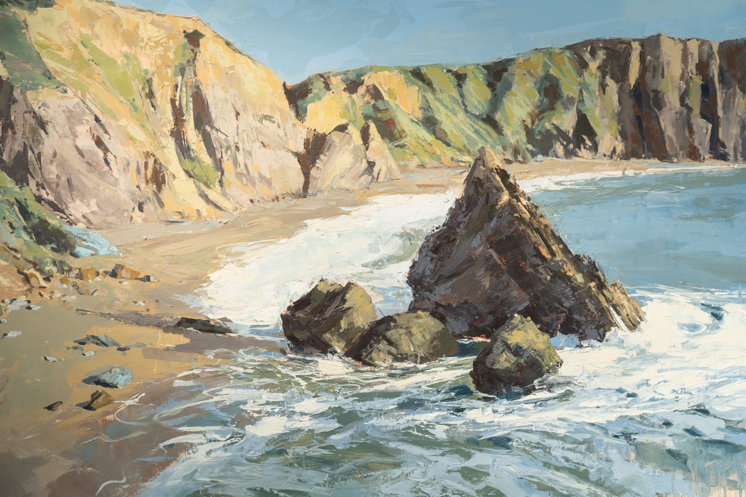 Ivan daly Ireland cliff coast Kilbaha Gallery contemporary Irish art seascape painting oil on canvas original art Irish art cliffs Kilbaha Gallery interiors Irish interiors gift investment