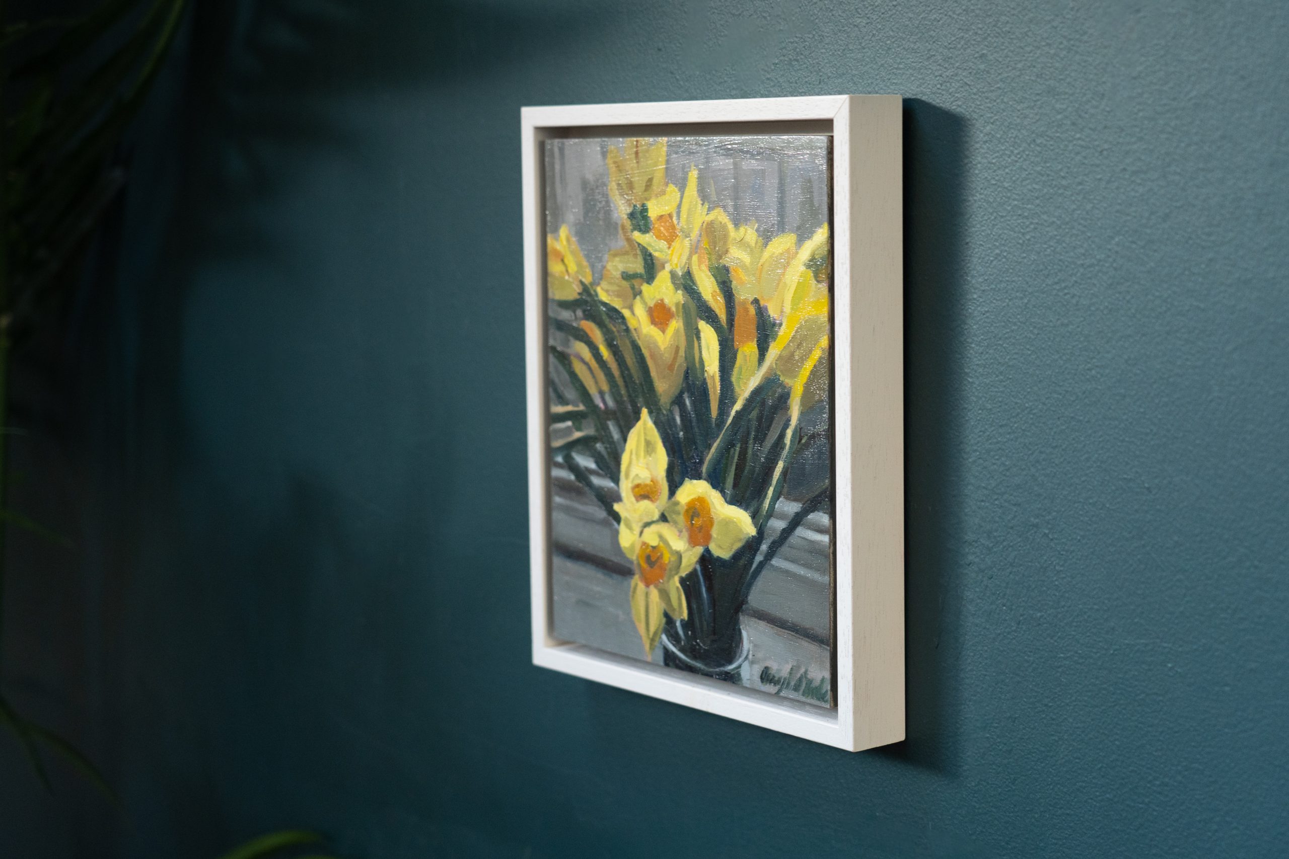 Oonagh O Toole contemporary Irish artist Oil on canvas framed original Irish contemporary art native wild flowers daffodils beautiful paintings Irish Interiors collectable work