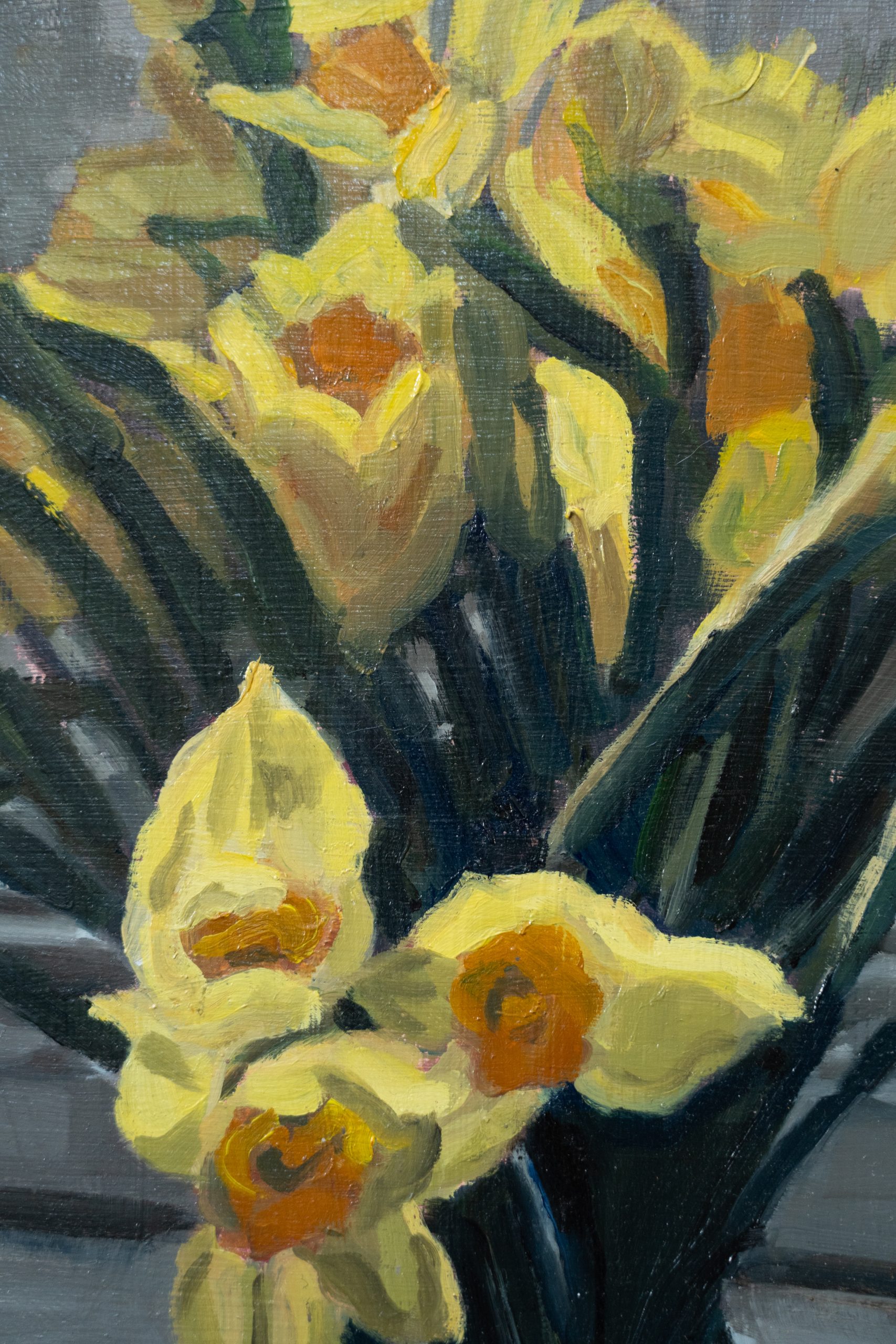Oonagh O Toole contemporary Irish artist Oil on canvas framed original Irish contemporary art native wild flowers daffodils beautiful paintings Irish Interiors collectable work
