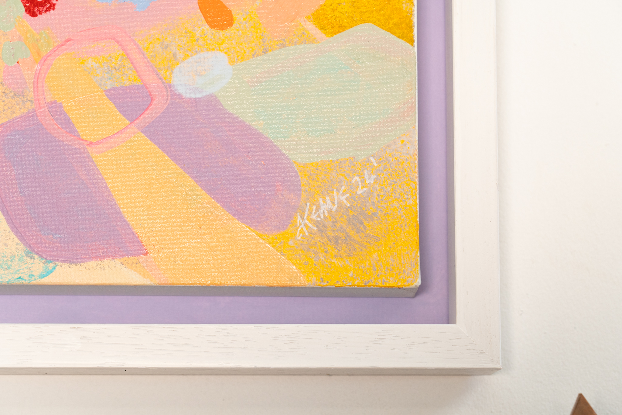 Explorious Mary Rose Keane beautiful abstract colourful large painting full of energy gentle pastel colour palette expresionism Original Irish Art acrylics handling of colour interior spaces