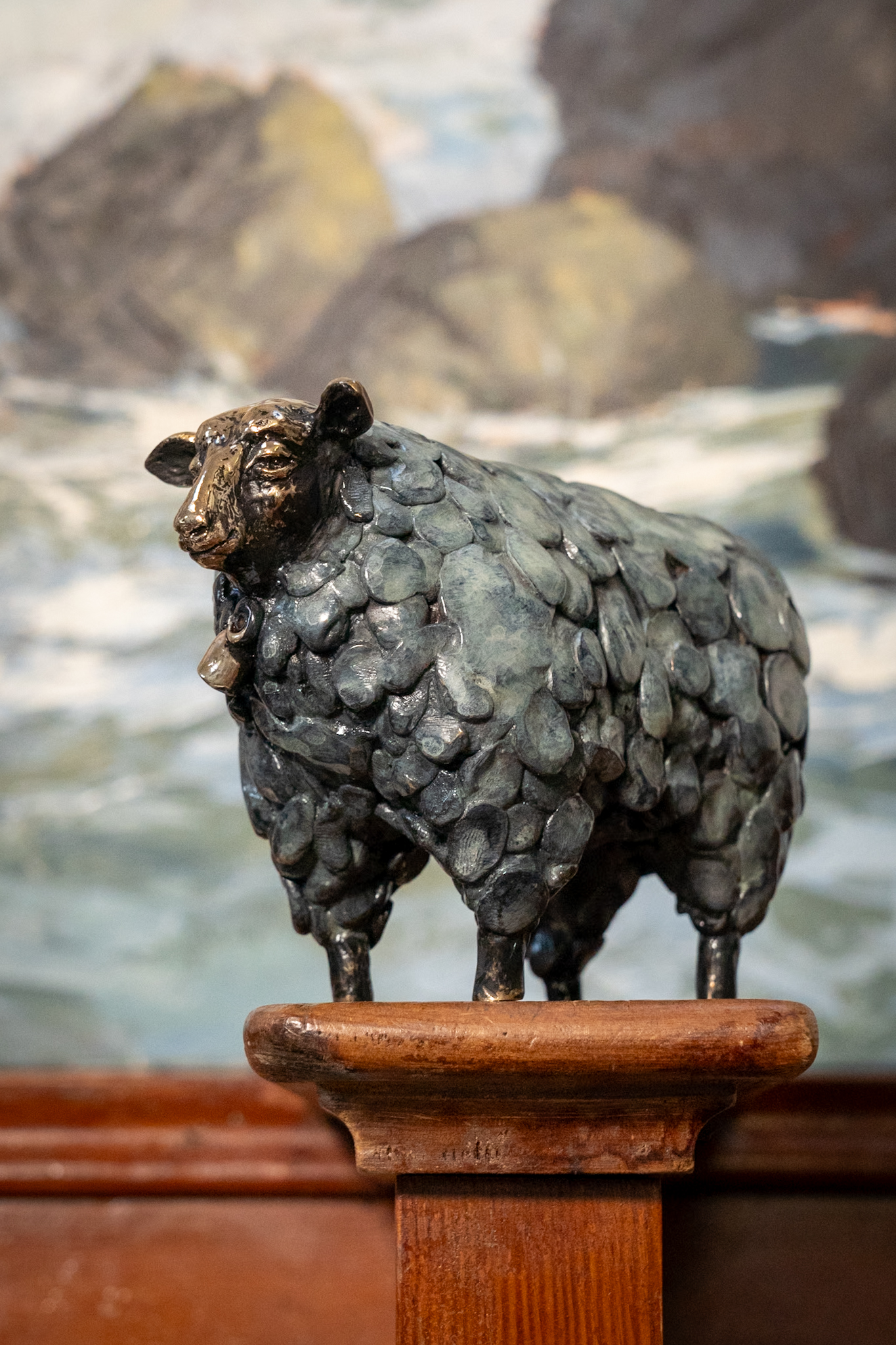 Arturas Bronze sheep sculpture Irish art original art small bronze statue beautiful things Ireland WAW farm animals animal art original work gift Irish Interiors