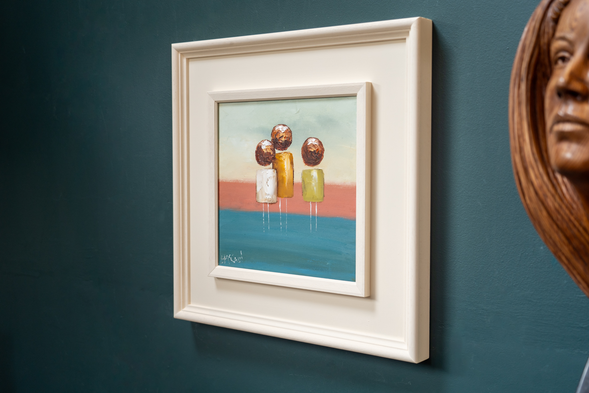 Padraig McCaul Original oil painting Ireland house family the family home cottage farmhouse West of Ireland painting Irish art Interiors framed