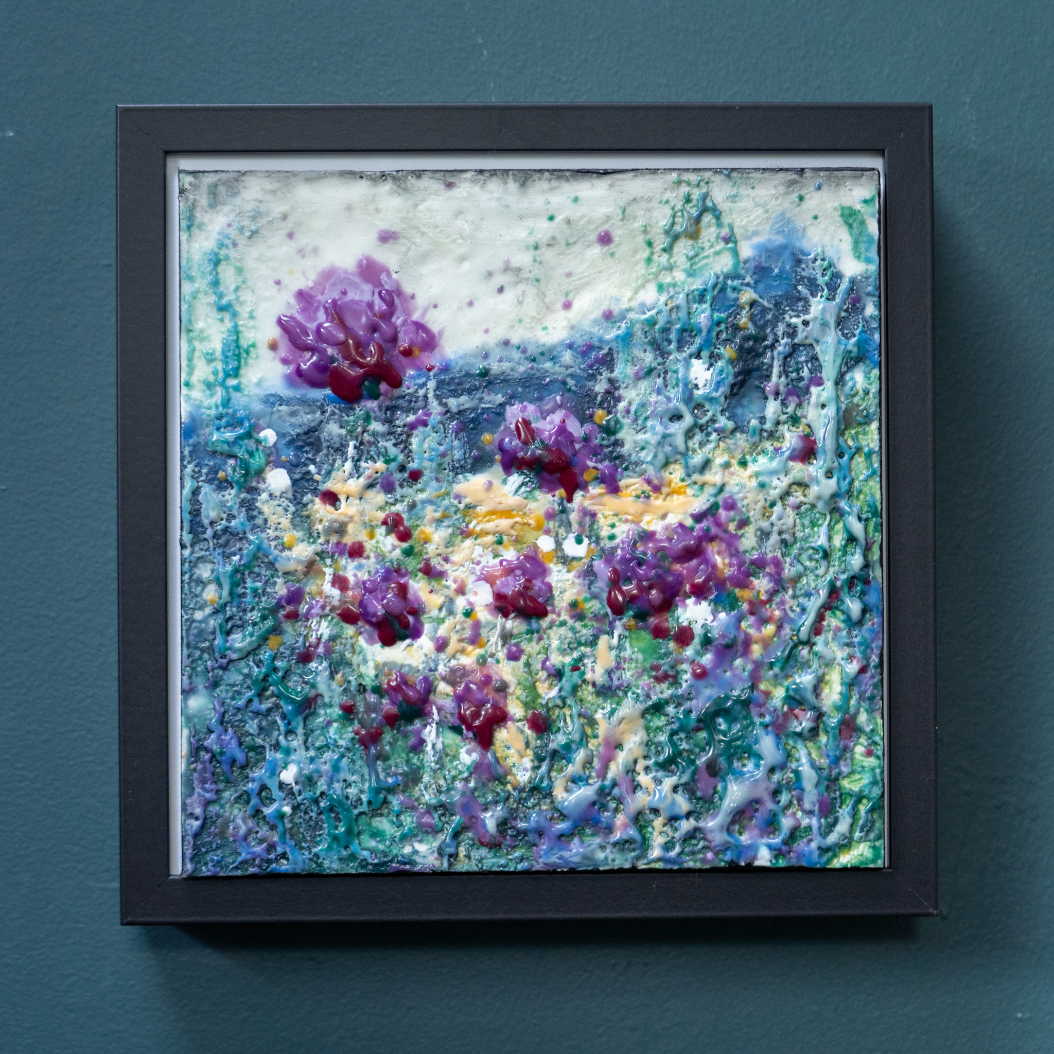 Pauline Dunleavy original Irish art bursts of colour vivacious and vivid work gorgeous pieces Ireland encaustic work pigmented wax painting interiors house gift ireland beautiful work Kilbaha Gallery West of Ireland
