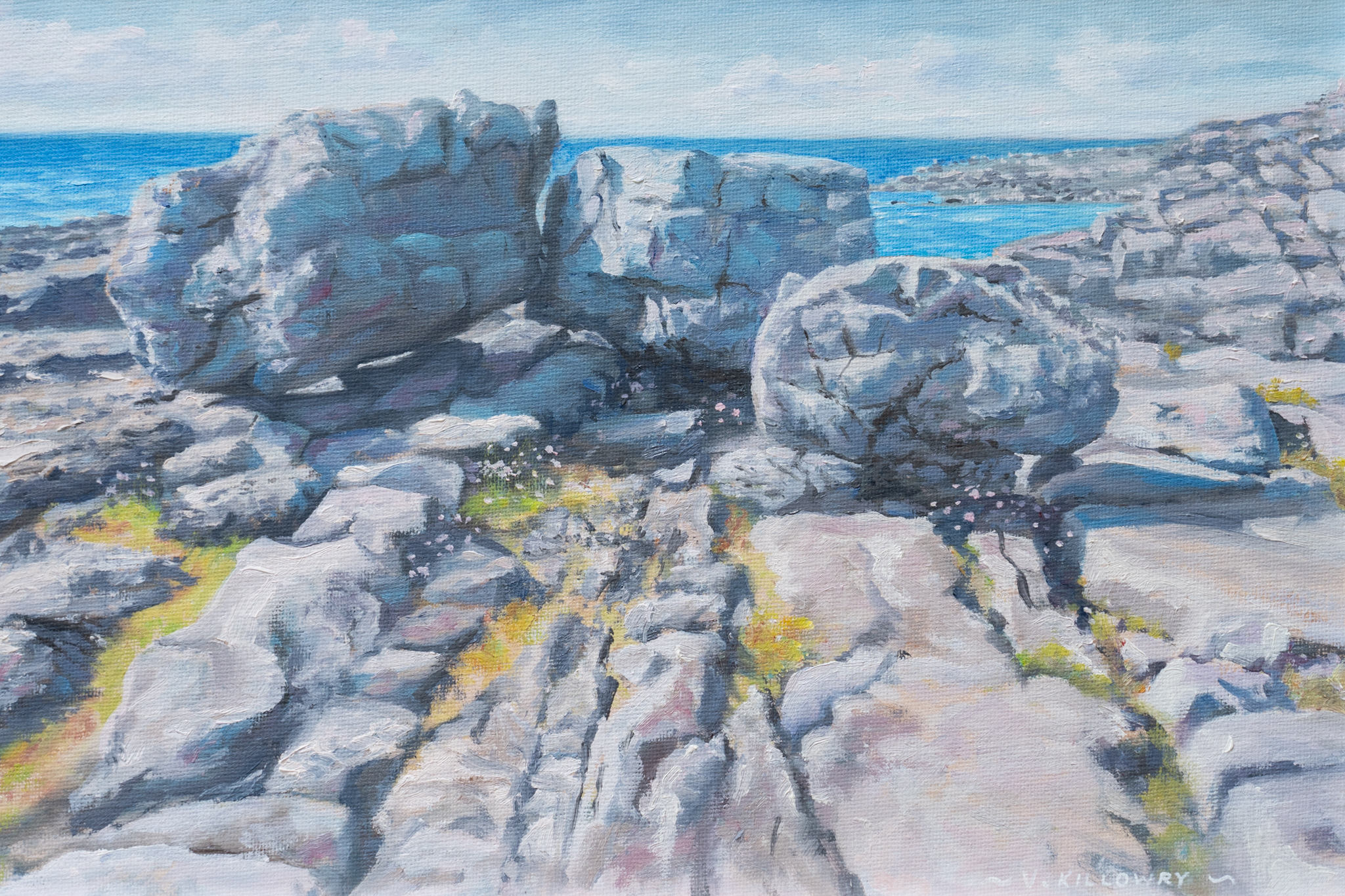 Vincent Killowry Fine Art The Burren Series Co Clare North Clare Visit Clare Irish Art Original Oil Painting Ireland West of Ireland Wild Atlantic Way Kilbaha Gallery Interiors Irish art and Interiors