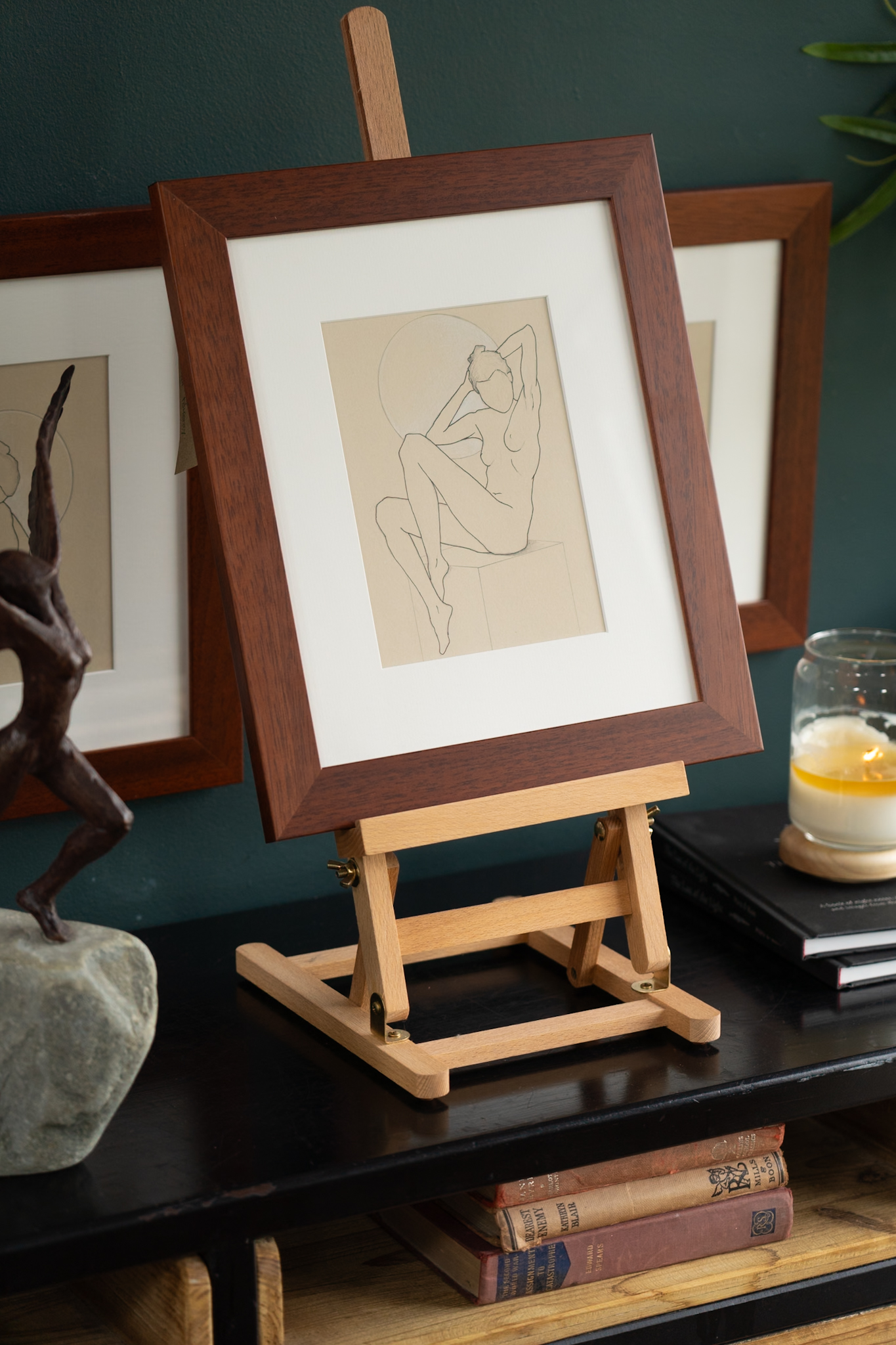 Adam Pomeroy Life Drawings female figures original drawings Ireland Irish art beautiful interiors study gallery wall sketches Irish art original work collectable artist Kilbaha Gallery