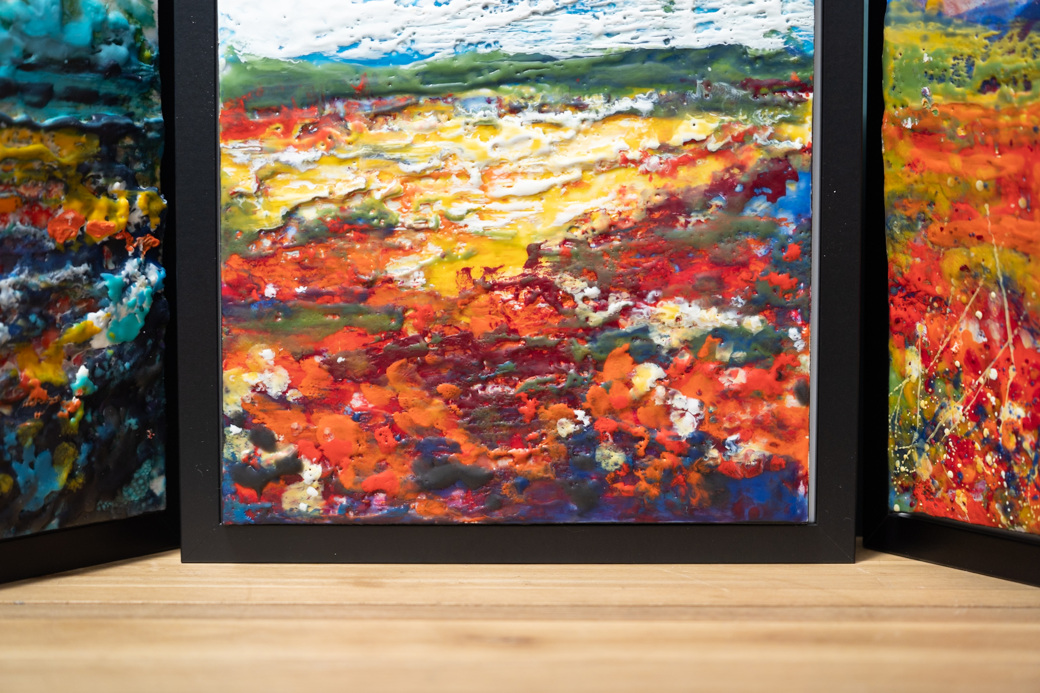 Pauline Dunleavy Encaustic Art original Irish art pigmented wax beautiful colour palette rich and diverse range gorgeous pieces Interiors Irish art Kilbaha Gallery