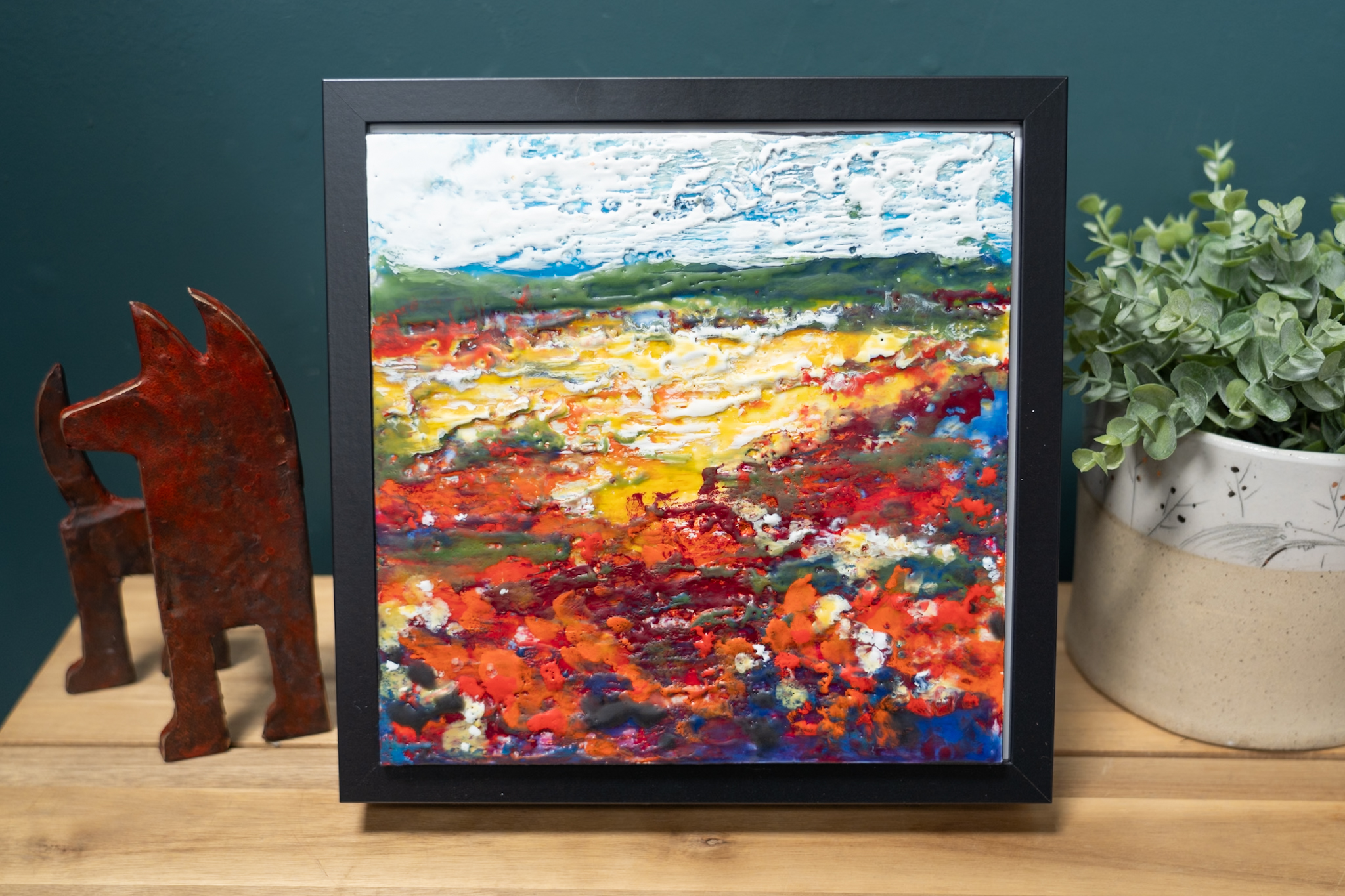 Pauline Dunleavy Encaustic Art original Irish art pigmented wax beautiful colour palette rich and diverse range gorgeous pieces Interiors Irish art Kilbaha Gallery