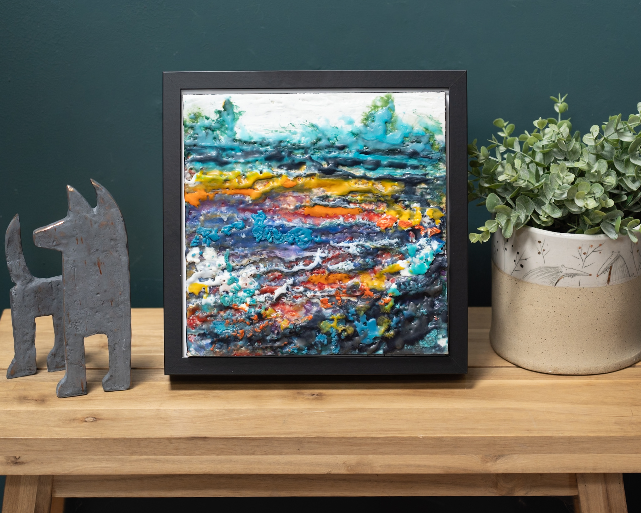 Pauline Dunleavy Encaustic Art original Irish art pigmented wax beautiful colour palette rich and diverse range gorgeous pieces Interiors Irish art Kilbaha Gallery