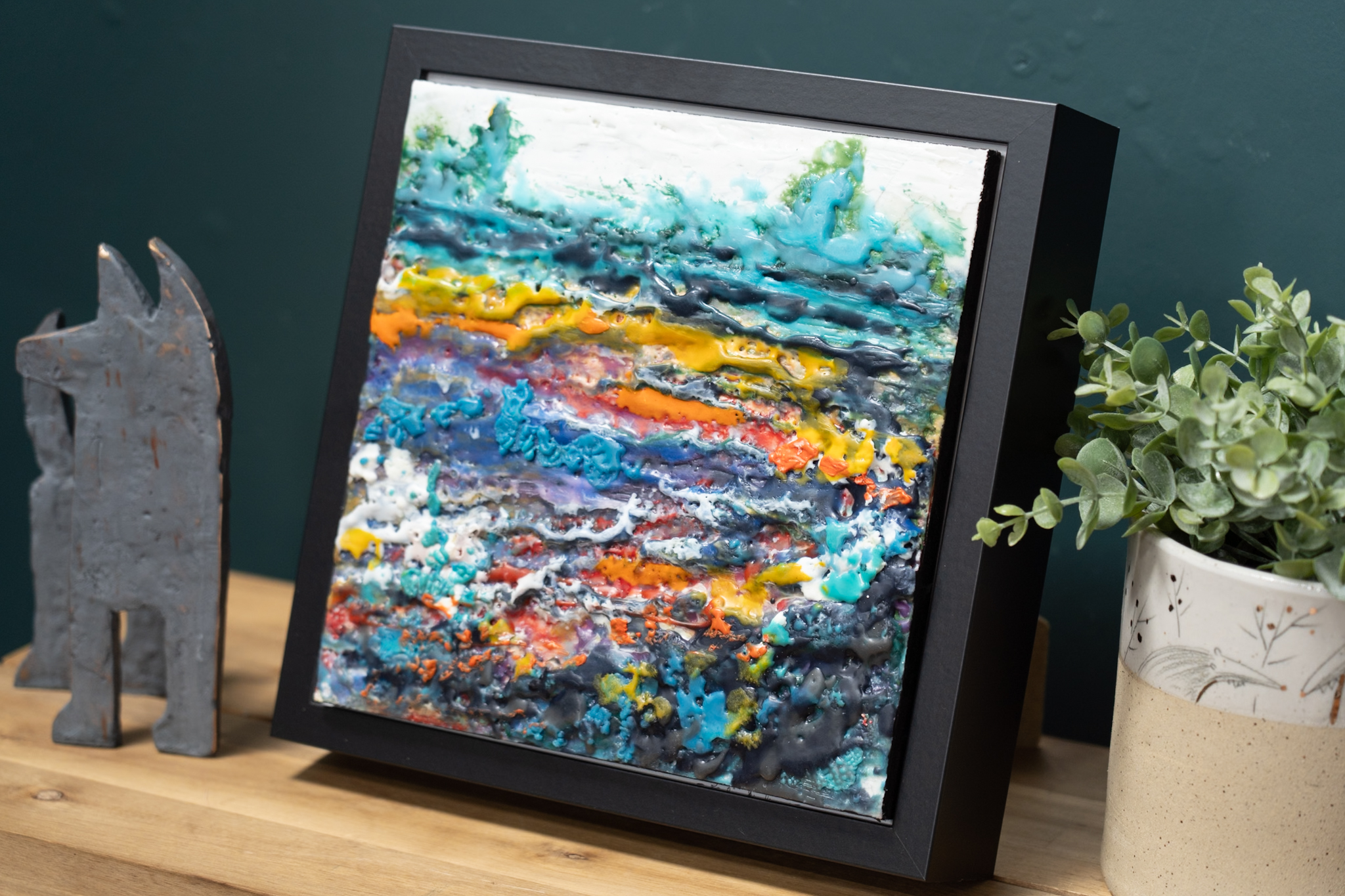 Pauline Dunleavy Encaustic Art original Irish art pigmented wax beautiful colour palette rich and diverse range gorgeous pieces Interiors Irish art Kilbaha Gallery