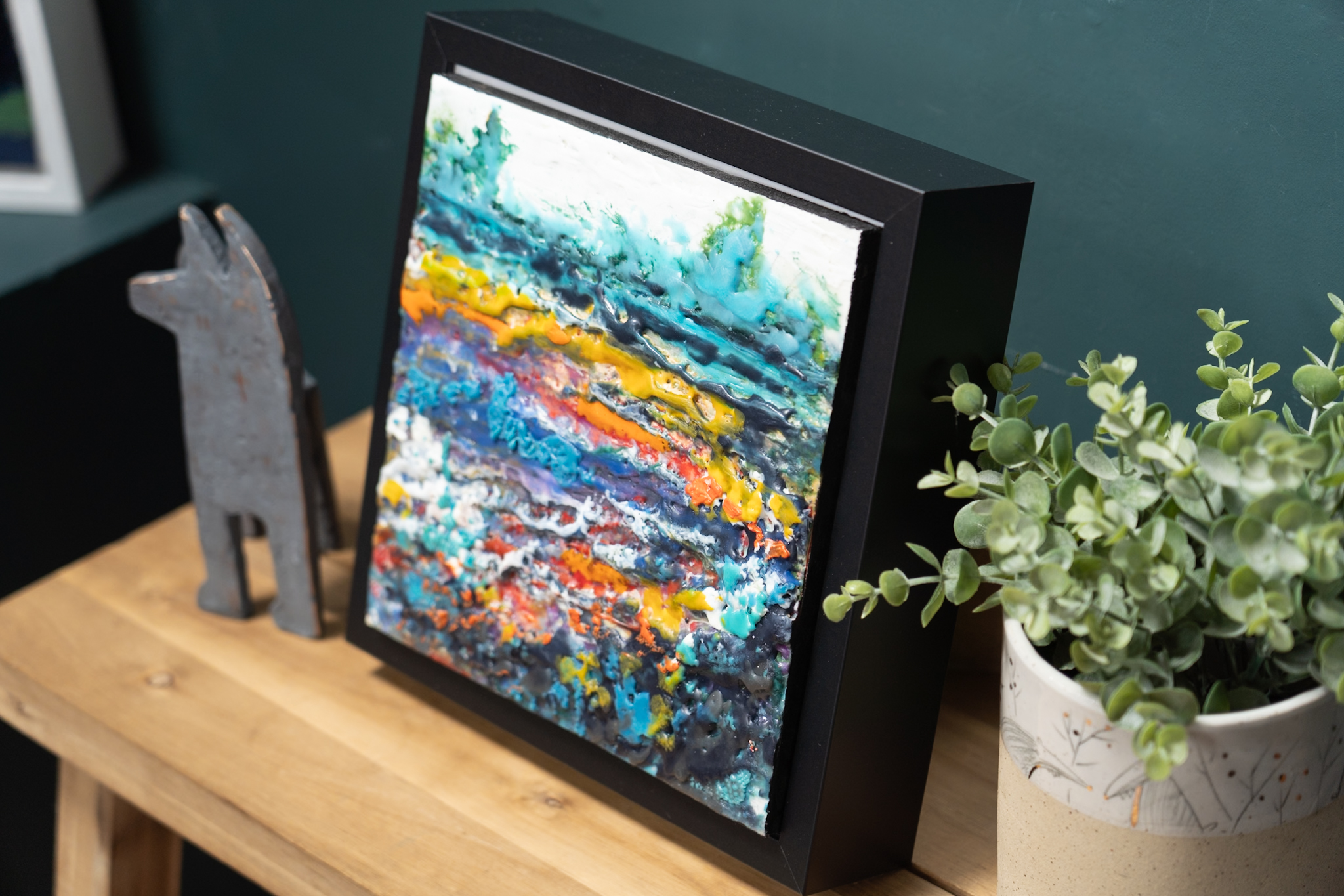 Pauline Dunleavy Encaustic Art original Irish art pigmented wax beautiful colour palette rich and diverse range gorgeous pieces Interiors Irish art Kilbaha Gallery