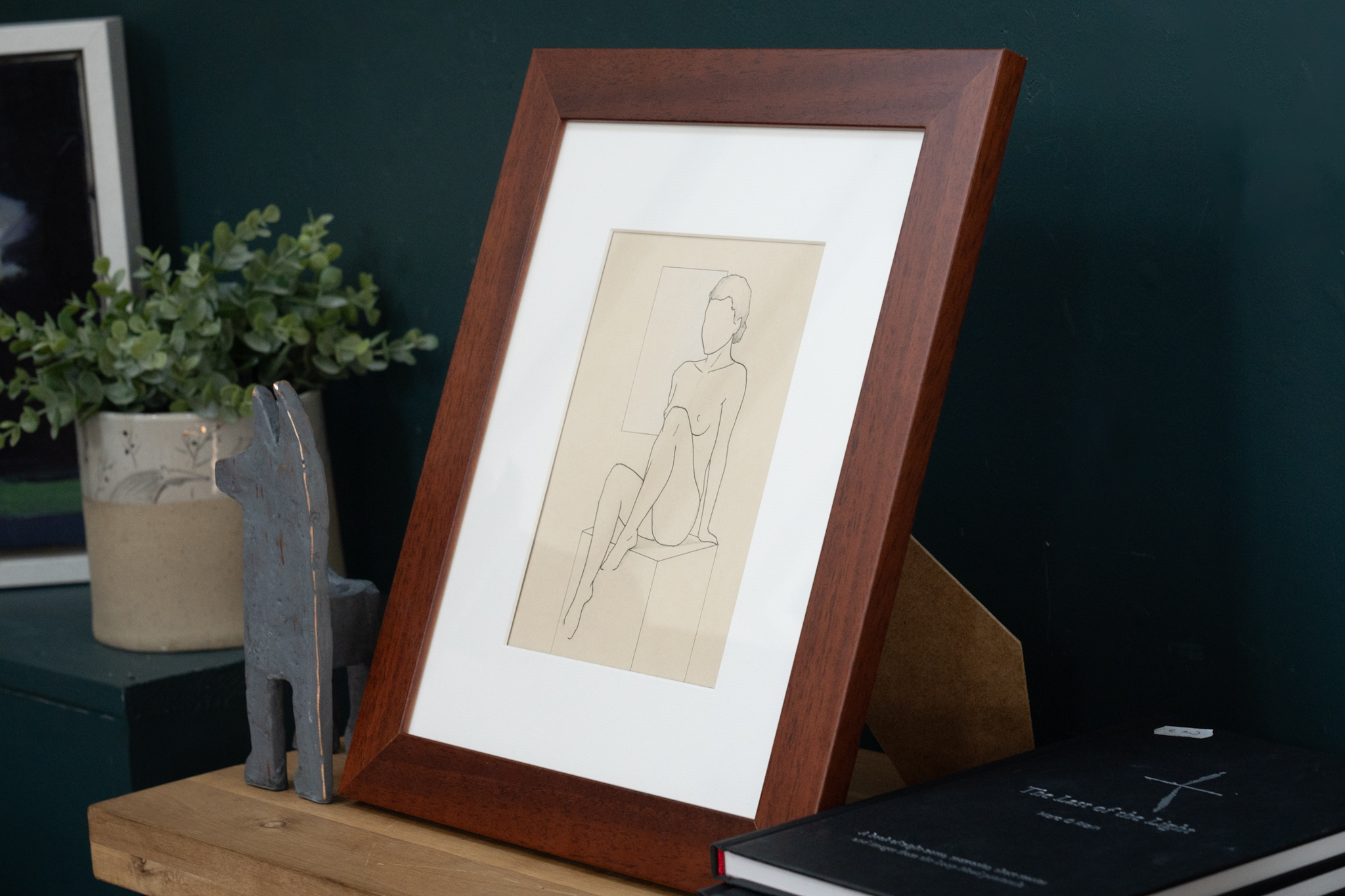 Adam Pomeroy life drawing beautiful framed original art work Kilbaha Gallery life studies female form collectable work Interiors Irish Interior Design