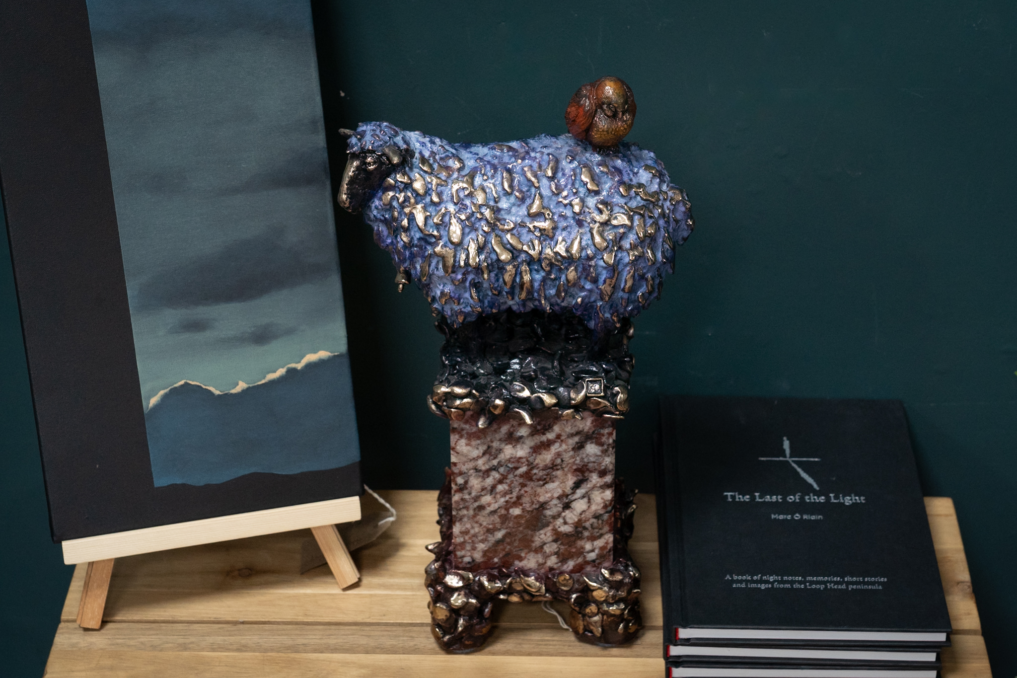 Arturas Karabanovas Bronze Sculpture Original Irish art beautiful unique piece sea horses sheep animals art bronze and picasso marble sculpture Interiors Irish art and Interiors beautiful piece unique one off intricate metal finishing detailings Kilbaha Gallery