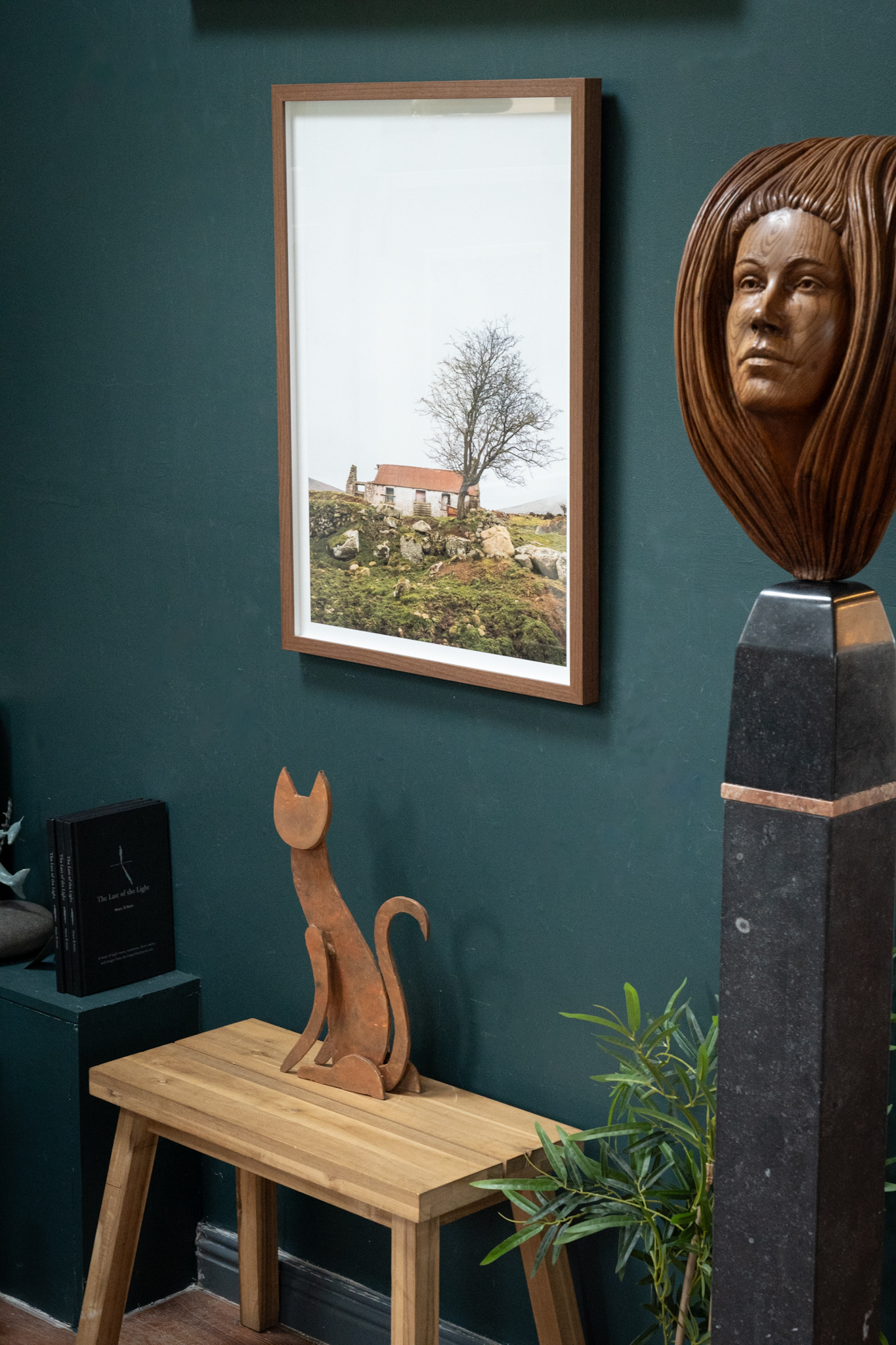 Hillside Cottage Fine Art photography Derek Saville Beautiful landscape Ireland Trees Cottage old ruin full of charm tin roof beautiful piece framed Irish art and Interiors Kilbaha Gallery