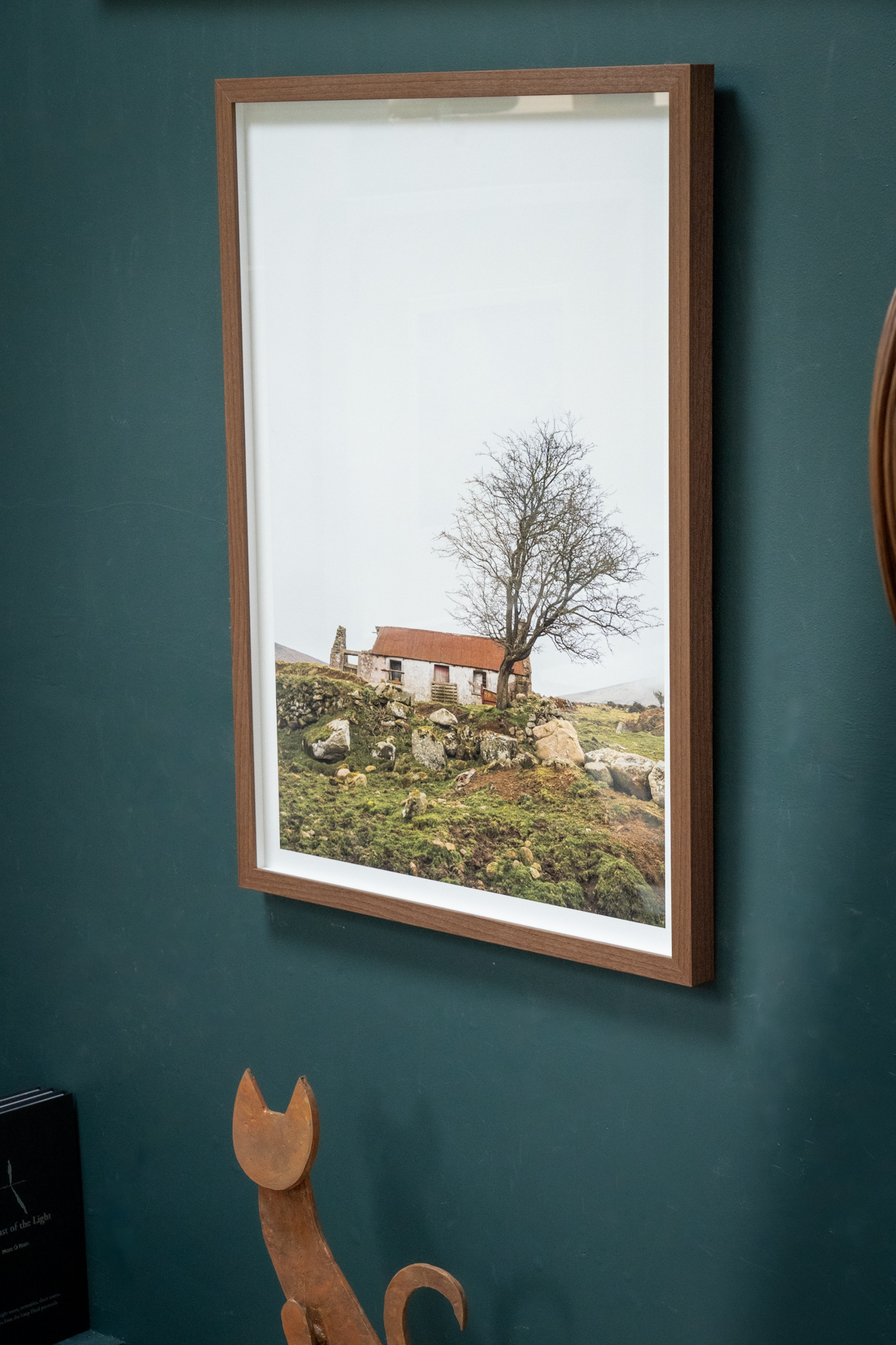 Hillside Cottage Fine Art photography Derek Saville Beautiful landscape Ireland Trees Cottage old ruin full of charm tin roof beautiful piece framed Irish art and Interiors Kilbaha Gallery