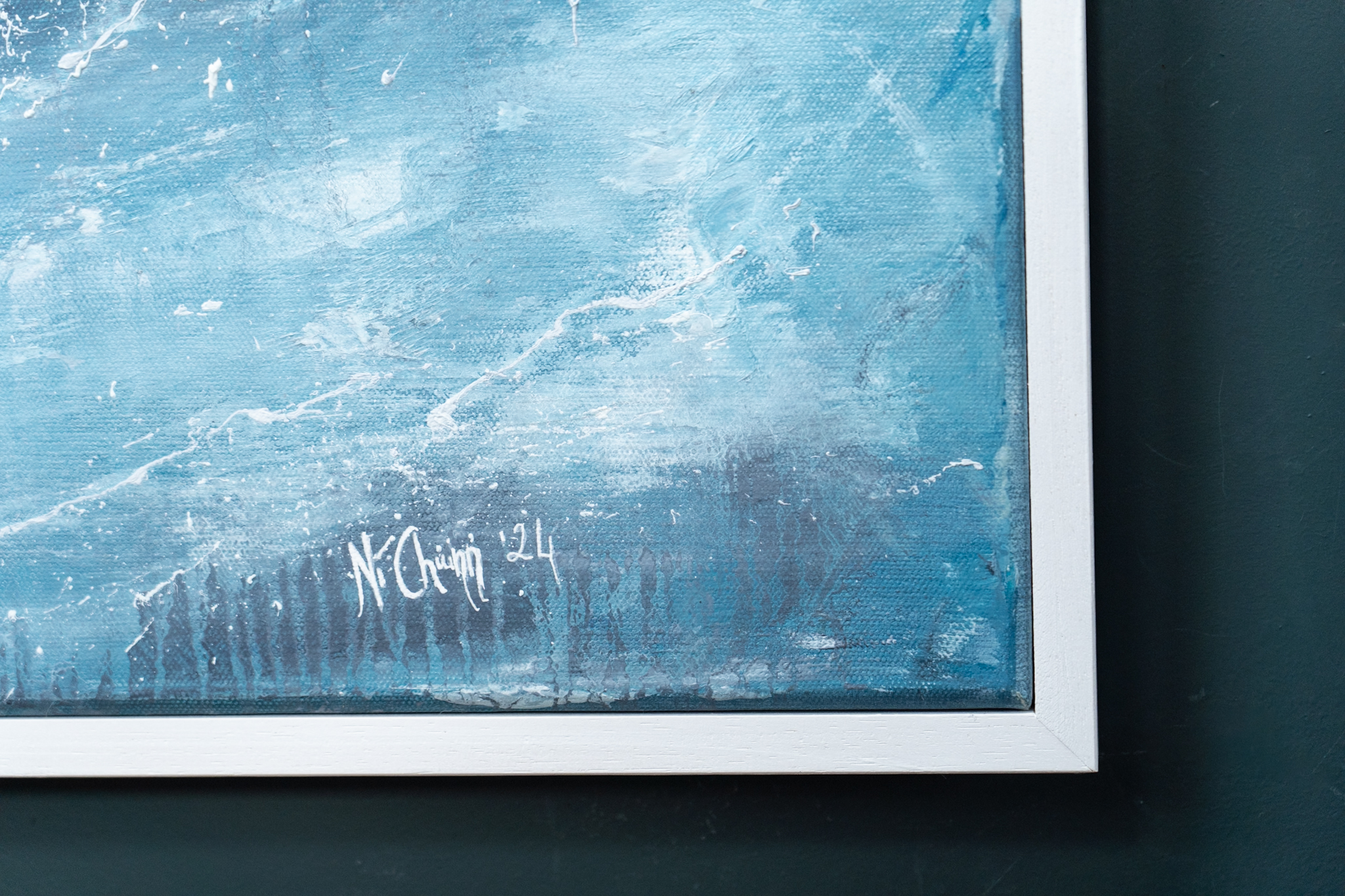 Fiona ni Chuinn Ireland WAW Irish art original art oil painting Atlantic Ocean Ireland Seascape Kilbaha Gallery interiors