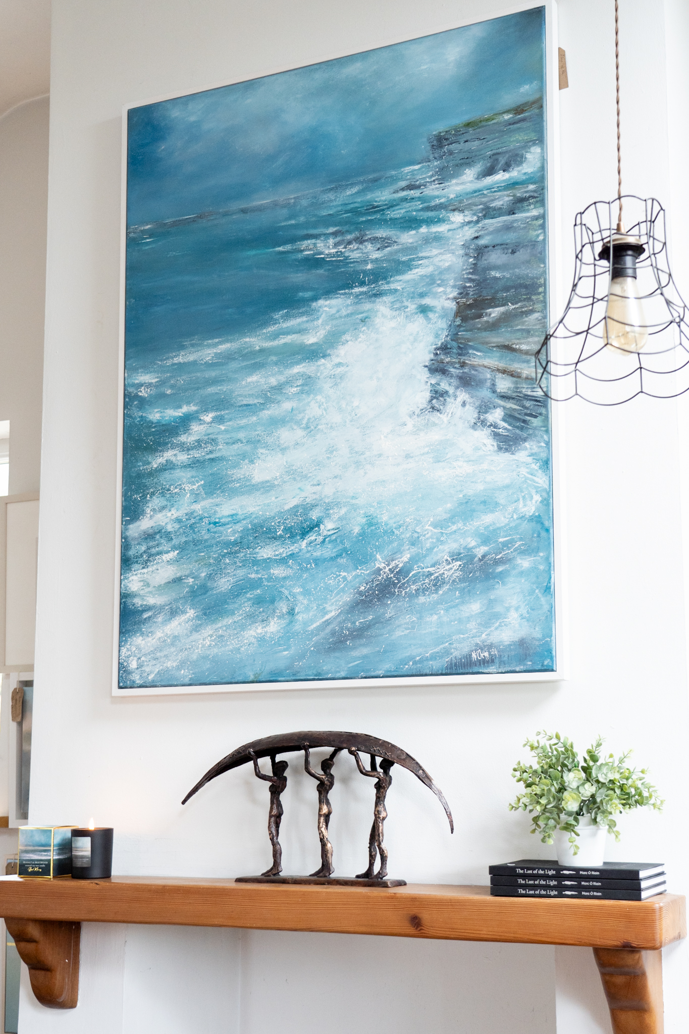 Fiona ni Chuinn Ireland WAW Irish art original art oil painting Atlantic Ocean Ireland Seascape Kilbaha Gallery interiors