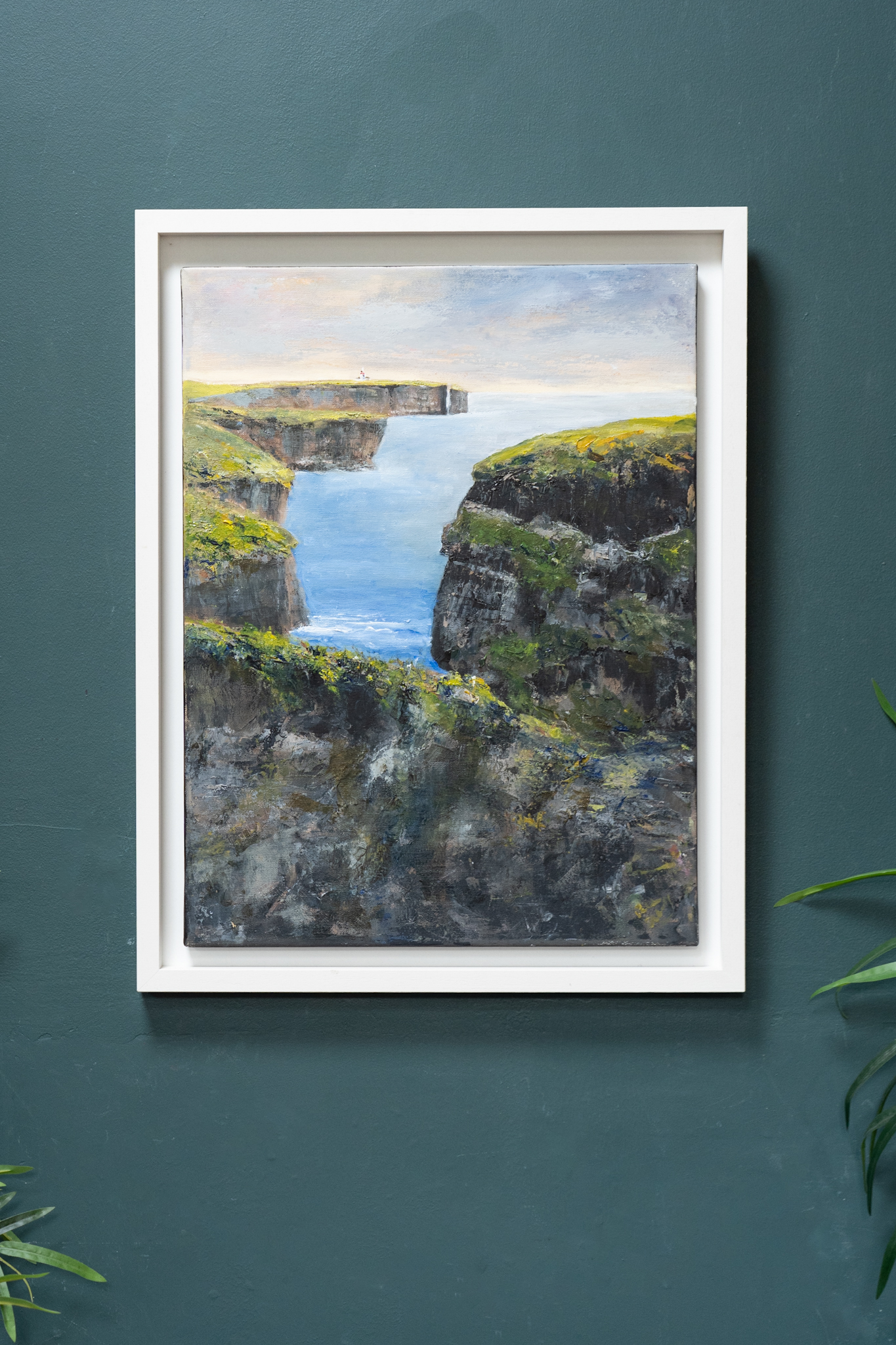 Pauline Dunleavy Irish Art beautiful colours Irish interiors gorgeous colour palette bright pinks and oranges and yellows Kilbaha Gallery loop head lighthouse oil on canvas Ireland WAW