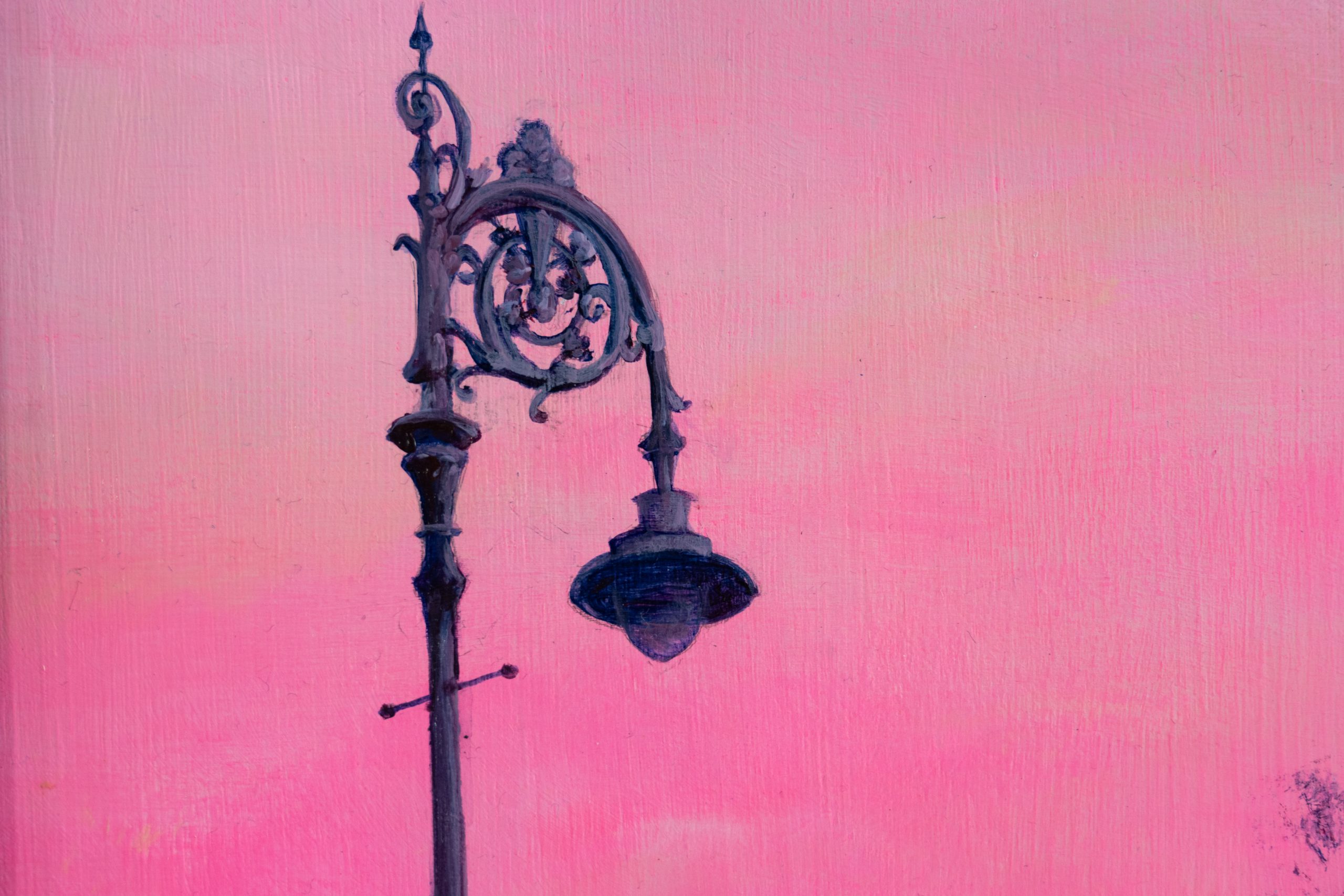 Delaney Davis urban art streetscapes beautiful skies pink sky blue sky gorgeous painting collectable work Irish art American Irish artist Kilbaha Gallery Interiors