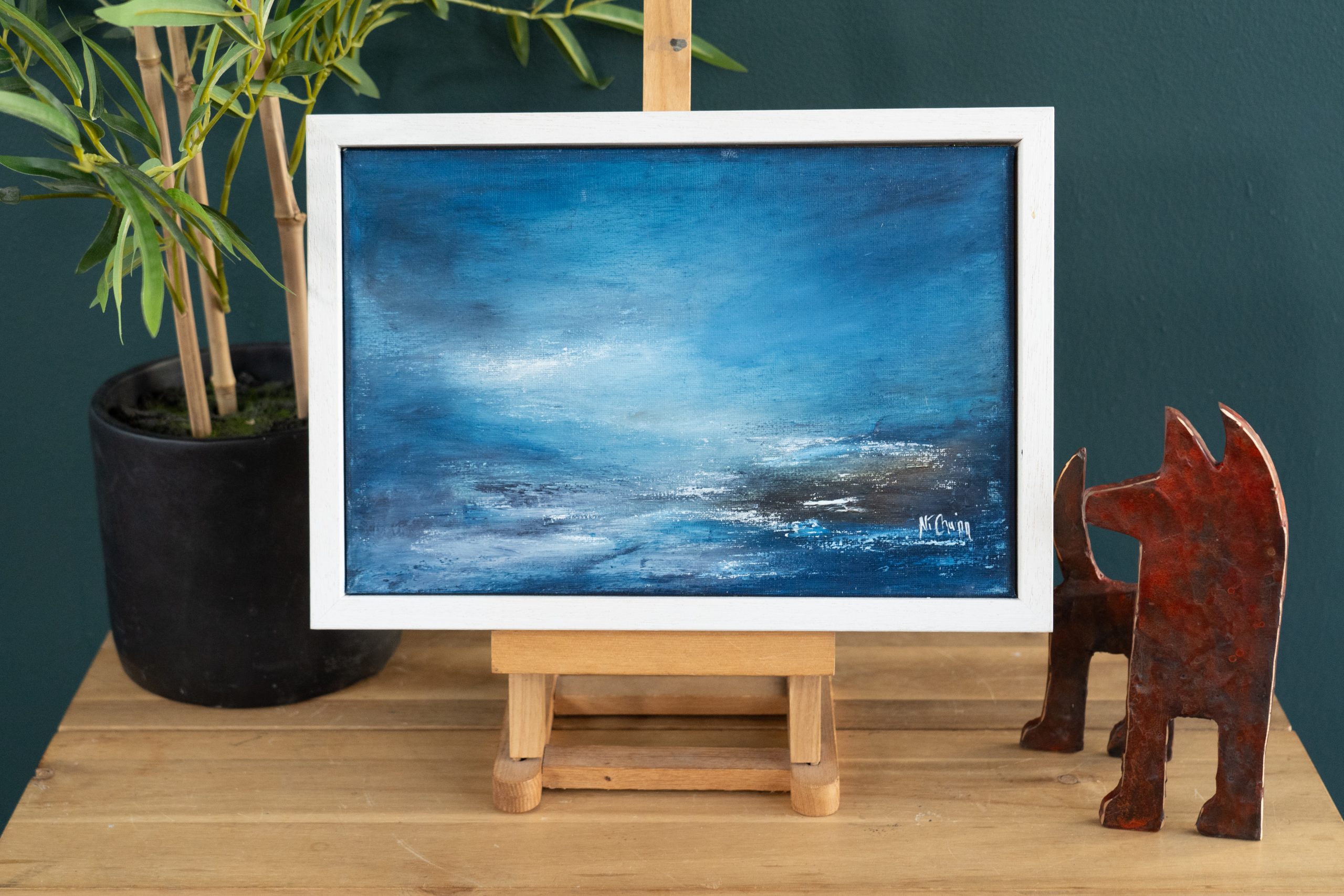 Fiona ni Chuinn contemporary Irish artist oil on canvas seascapes Ireland West of Ireland Atlantic Ocean waves drama and power of the ocean Irish interiors perfect gift painting art