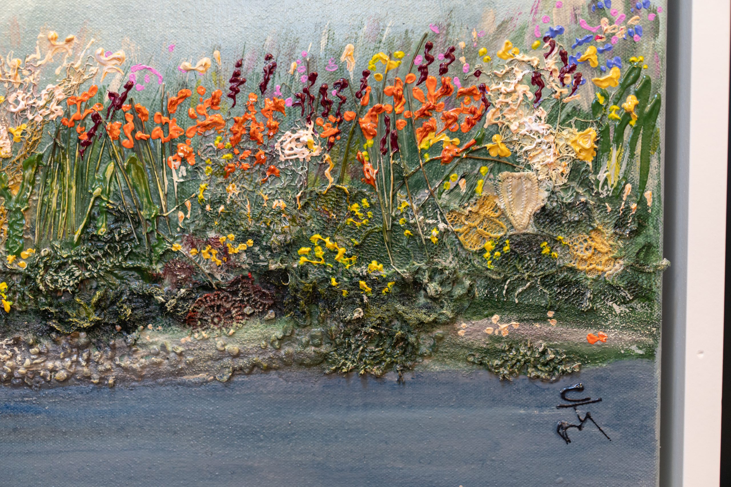 Carmel Madigan Original Irish Art Hedgreows Wildflowers mixed media gorgeous painting Irish Interiors Irish art and Interiors