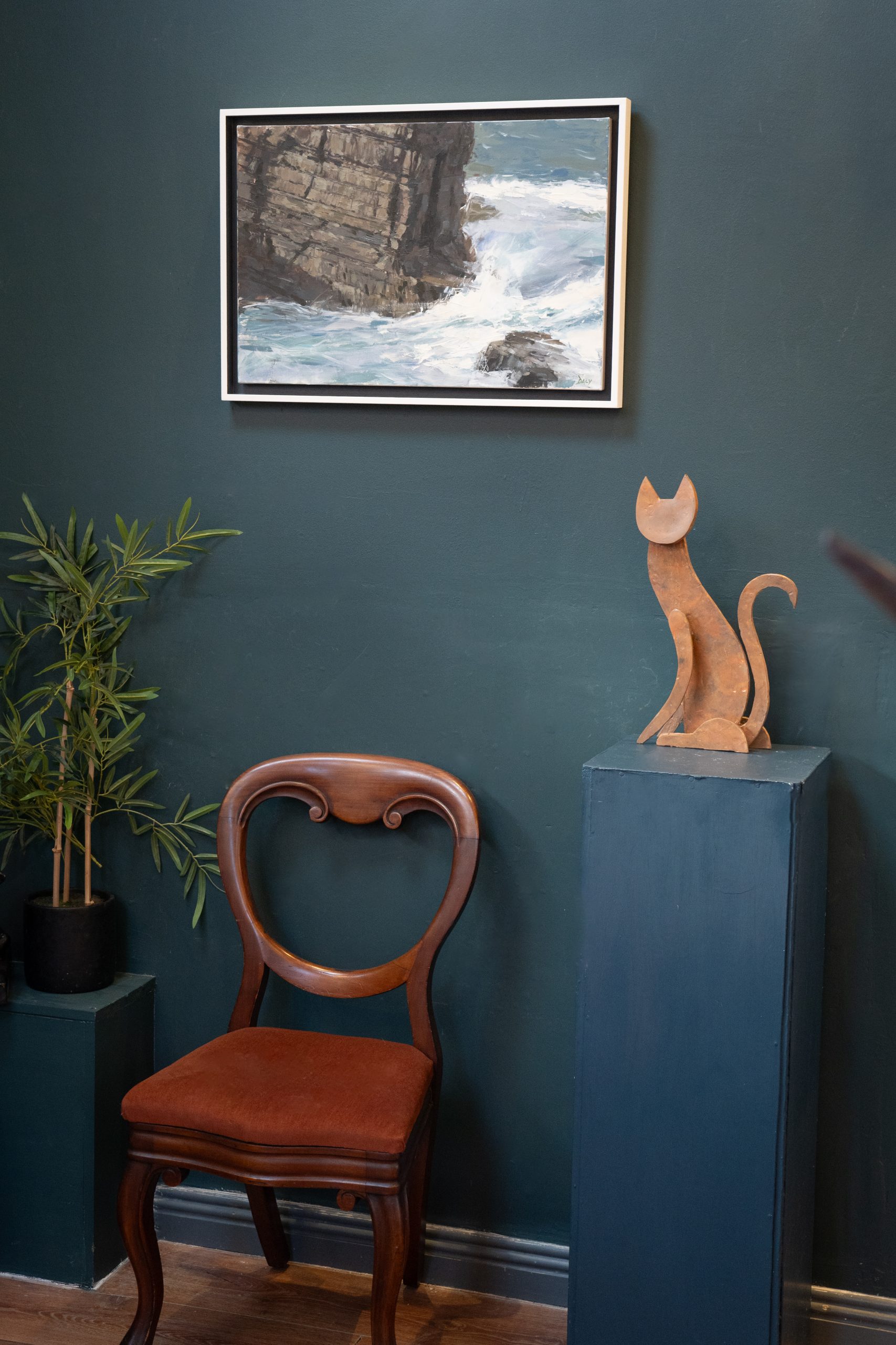 Ivan Daly original Irish art seascape Ireland West of Ireland Irish art oil paintings Irish Interiors contemporary spaces art sea cliffs cliff coast Kilbaha Gallery