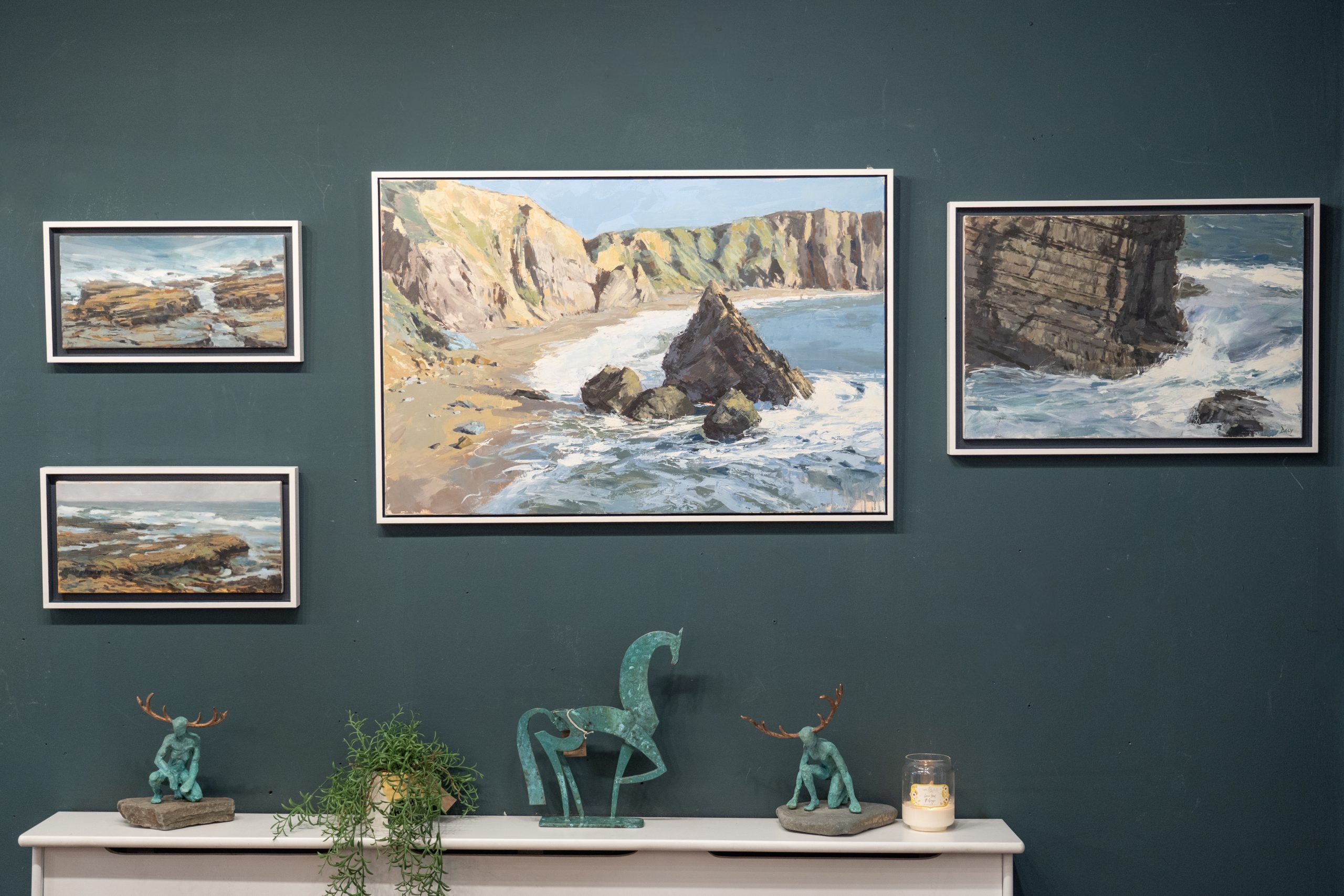 Ivan Daly original Irish art seascape Ireland West of Ireland Irish art oil paintings Irish Interiors contemporary spaces art sea cliffs cliff coast Kilbaha Gallery