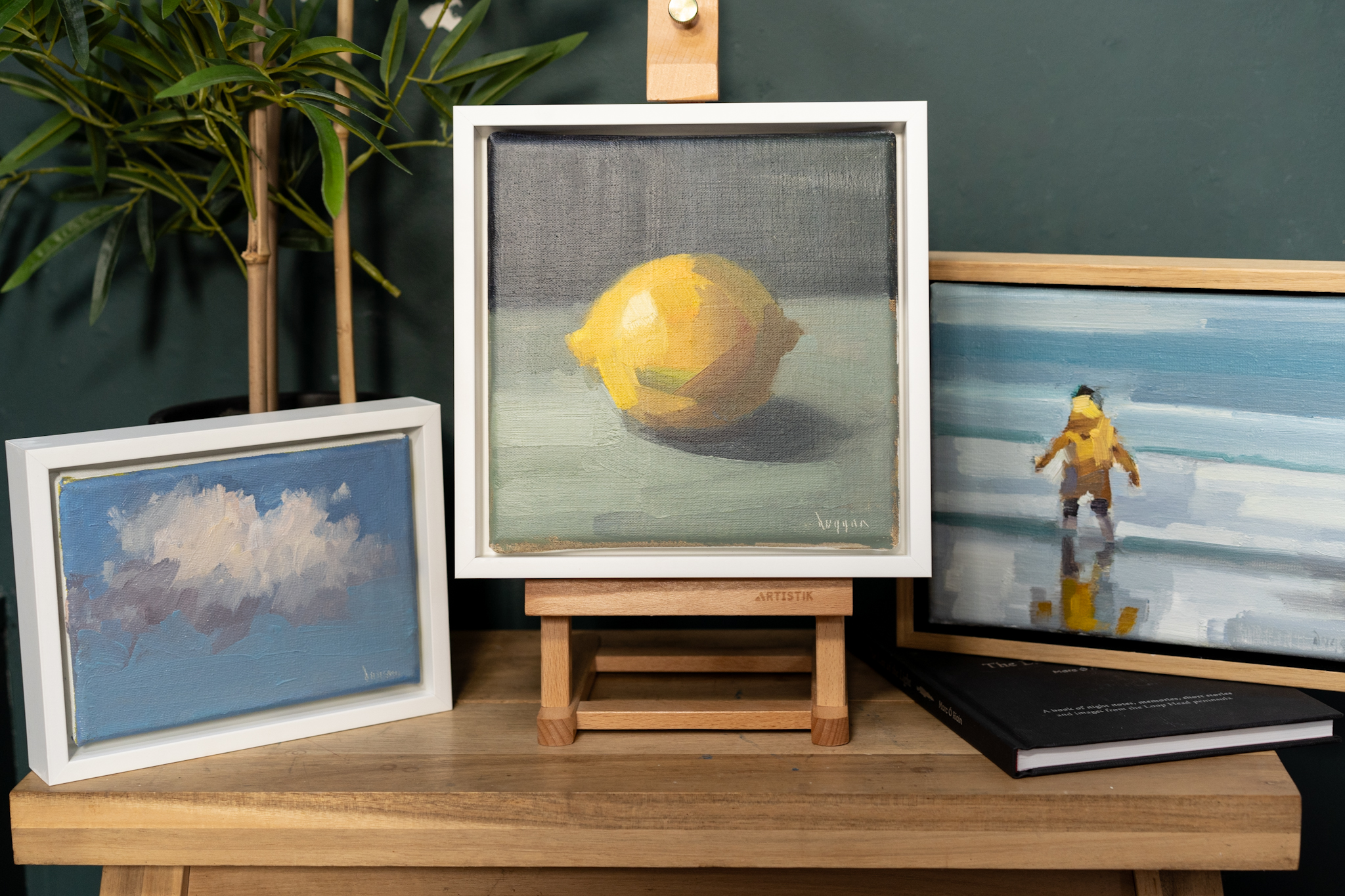 Lemon 2025 oil on canvas Bairbre Duggan original Irish art oil painting still life contemporary artist Kilbaha Gallery Ireland painting