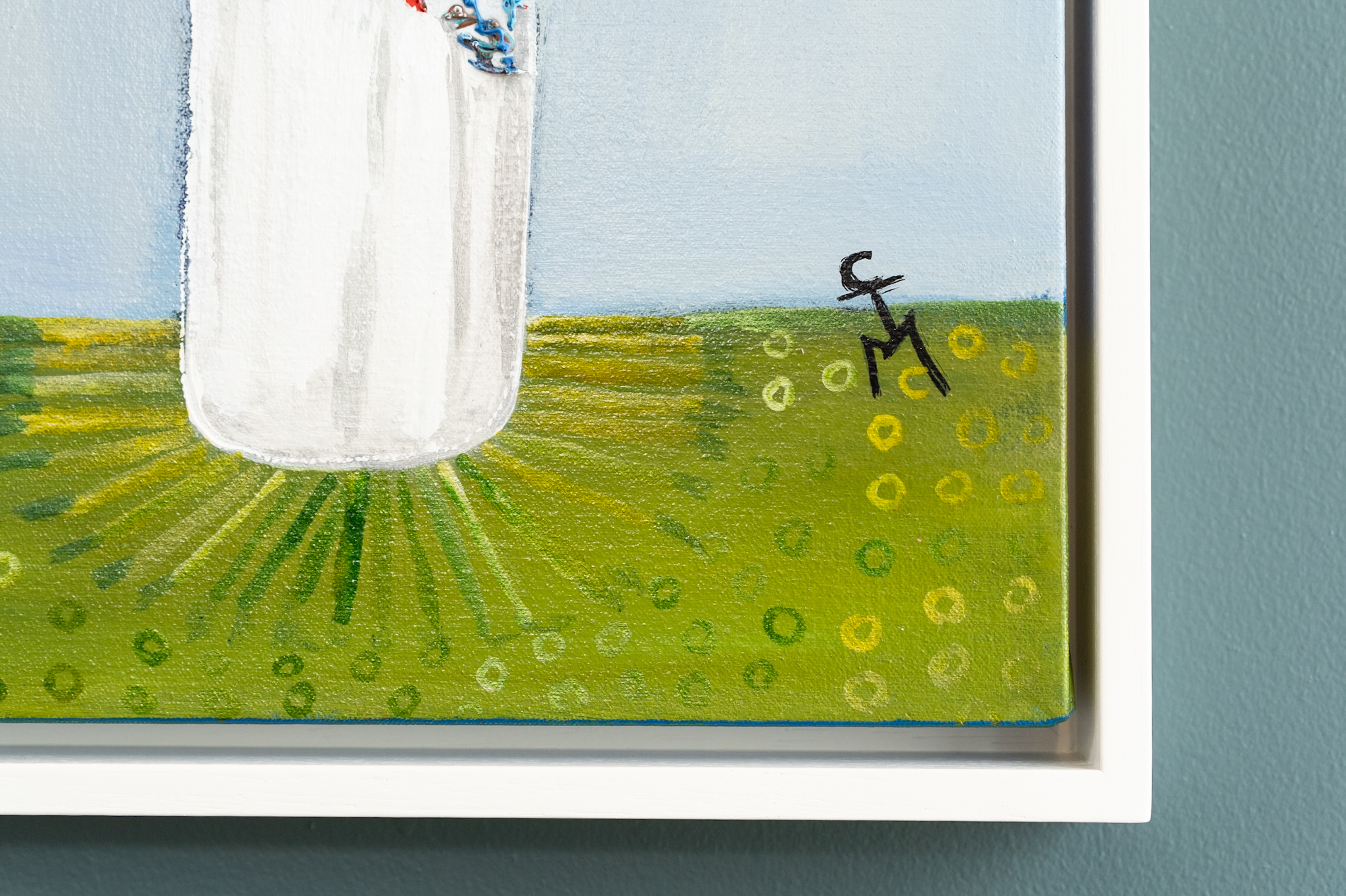 Carmel Madigan Beautiful flowers Acrylics vase Ireland Irish art Irish Interiors painting flowers nature wildflowers painting colourful pastel colour palette vibrant striking fun Kilbaha Gallery