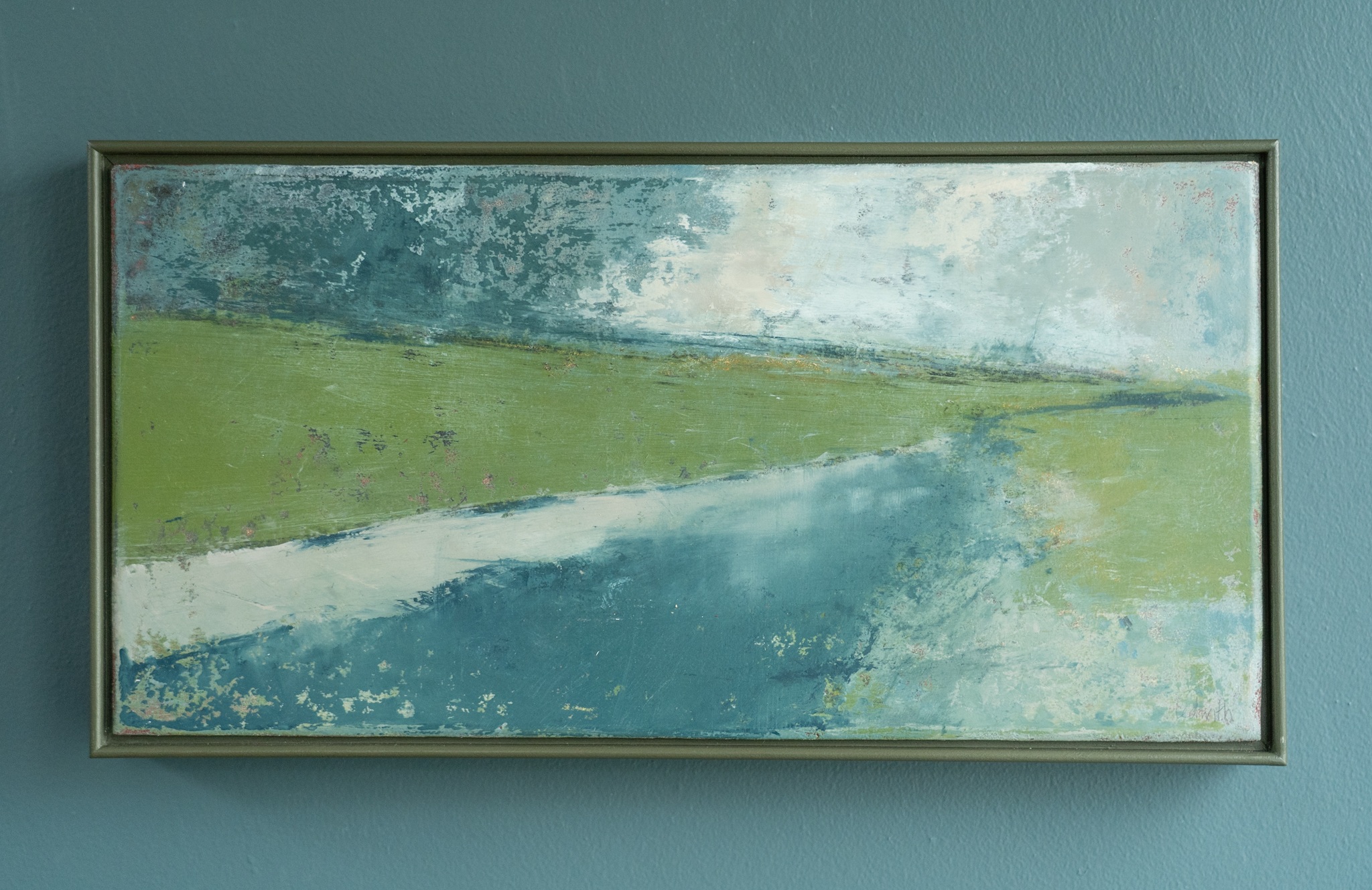 Dorothy Ledwith Kilbaha Gallery original oil paintings oil on canvas greens colour palette Ireland Irish art Original Contemporary Irish Art Ireland beautiful landscapes country fields trees waterways Kilbaha Gallery Interior Design